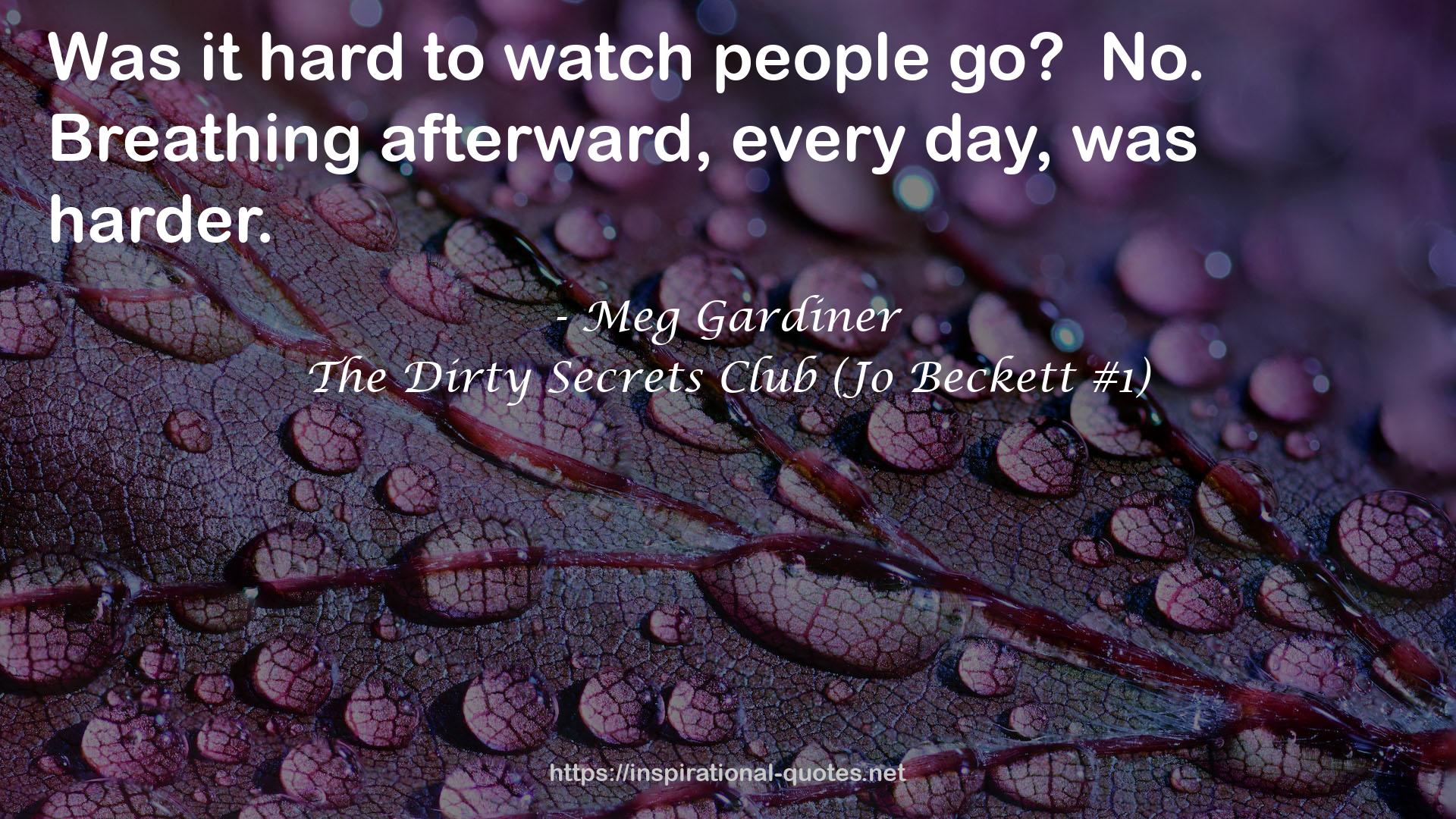 The Dirty Secrets Club (Jo Beckett #1) QUOTES