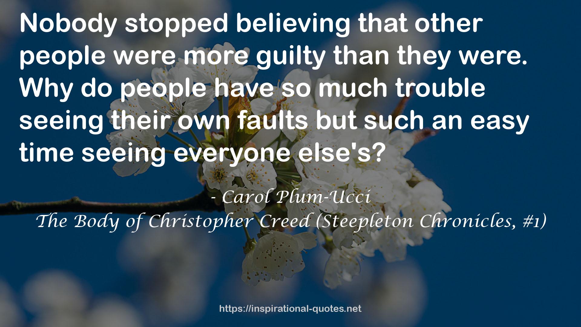 The Body of Christopher Creed (Steepleton Chronicles, #1) QUOTES