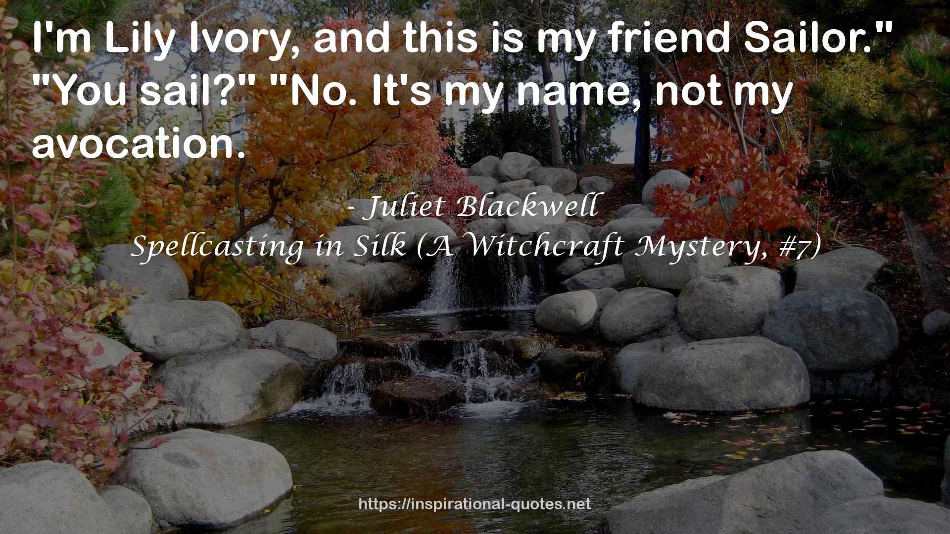 Spellcasting in Silk (A Witchcraft Mystery, #7) QUOTES