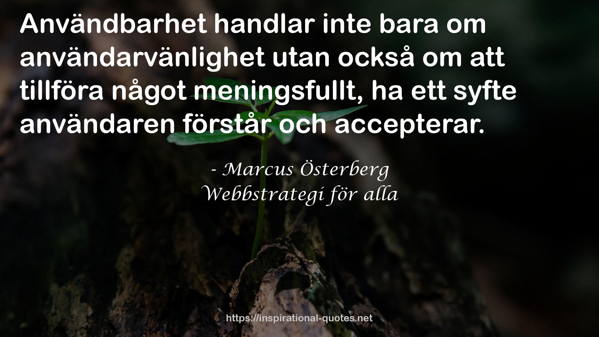 Webbstrategi för alla QUOTES