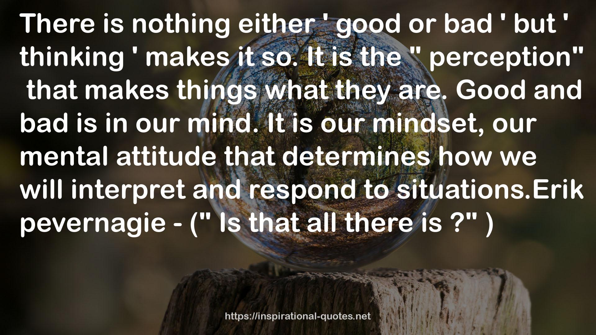 our mental attitude  QUOTES