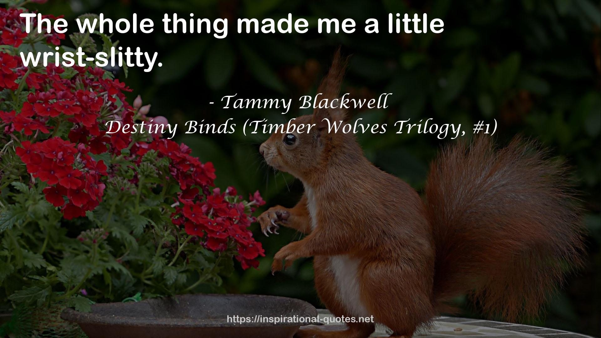 Destiny Binds (Timber Wolves Trilogy, #1) QUOTES