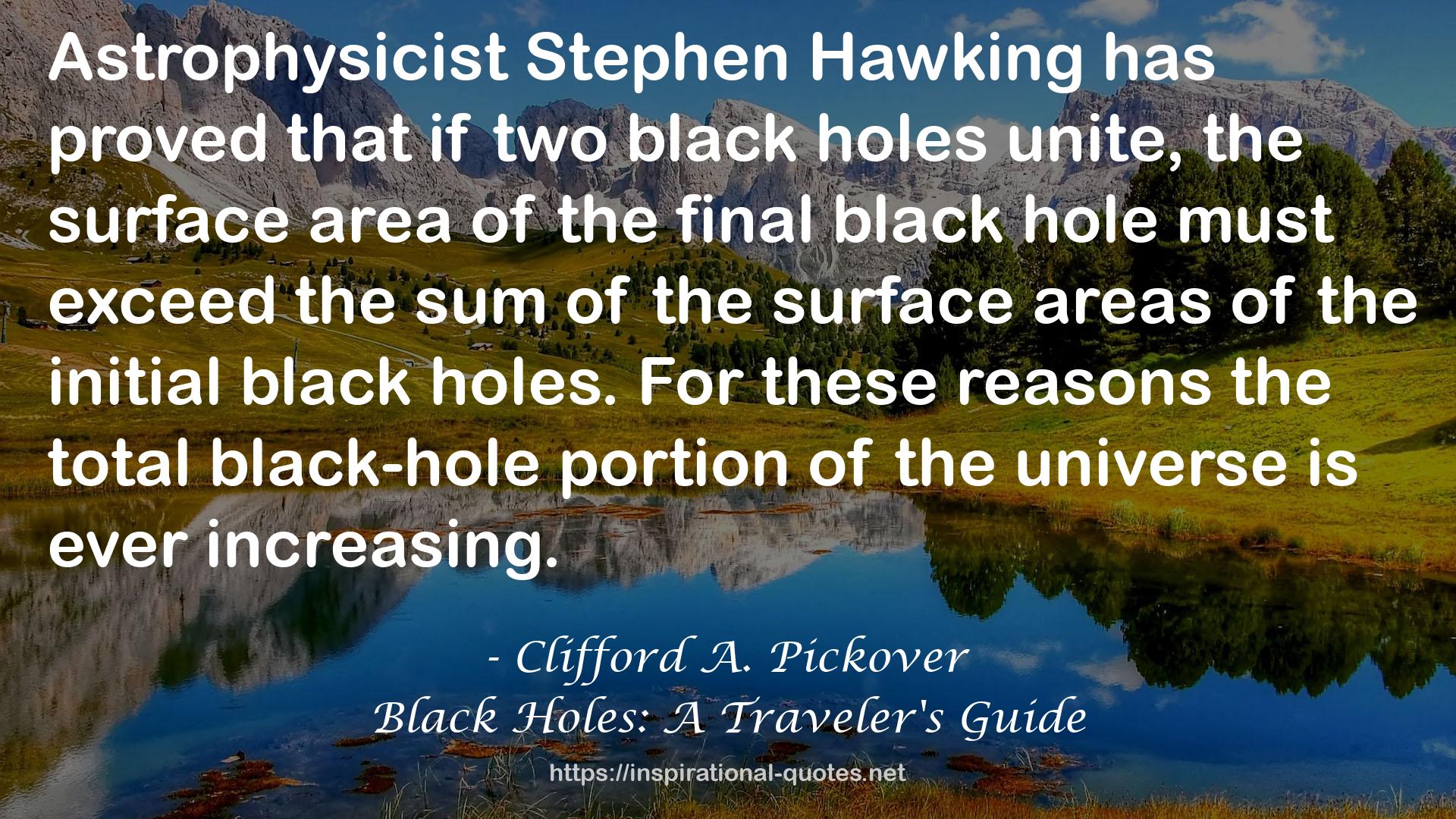 Black Holes: A Traveler's Guide QUOTES