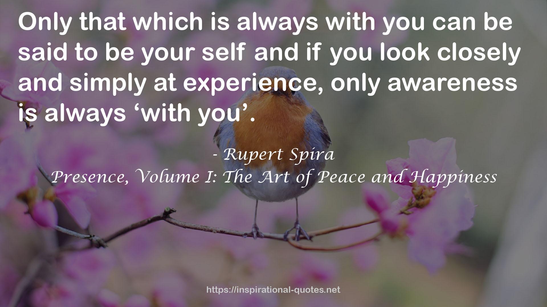Presence, Volume I: The Art of Peace and Happiness QUOTES