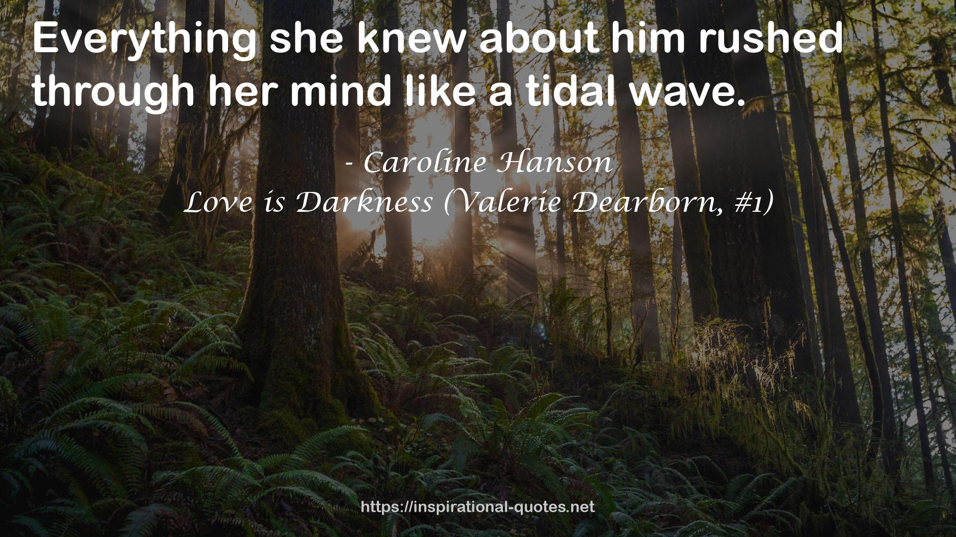 Love is Darkness (Valerie Dearborn, #1) QUOTES