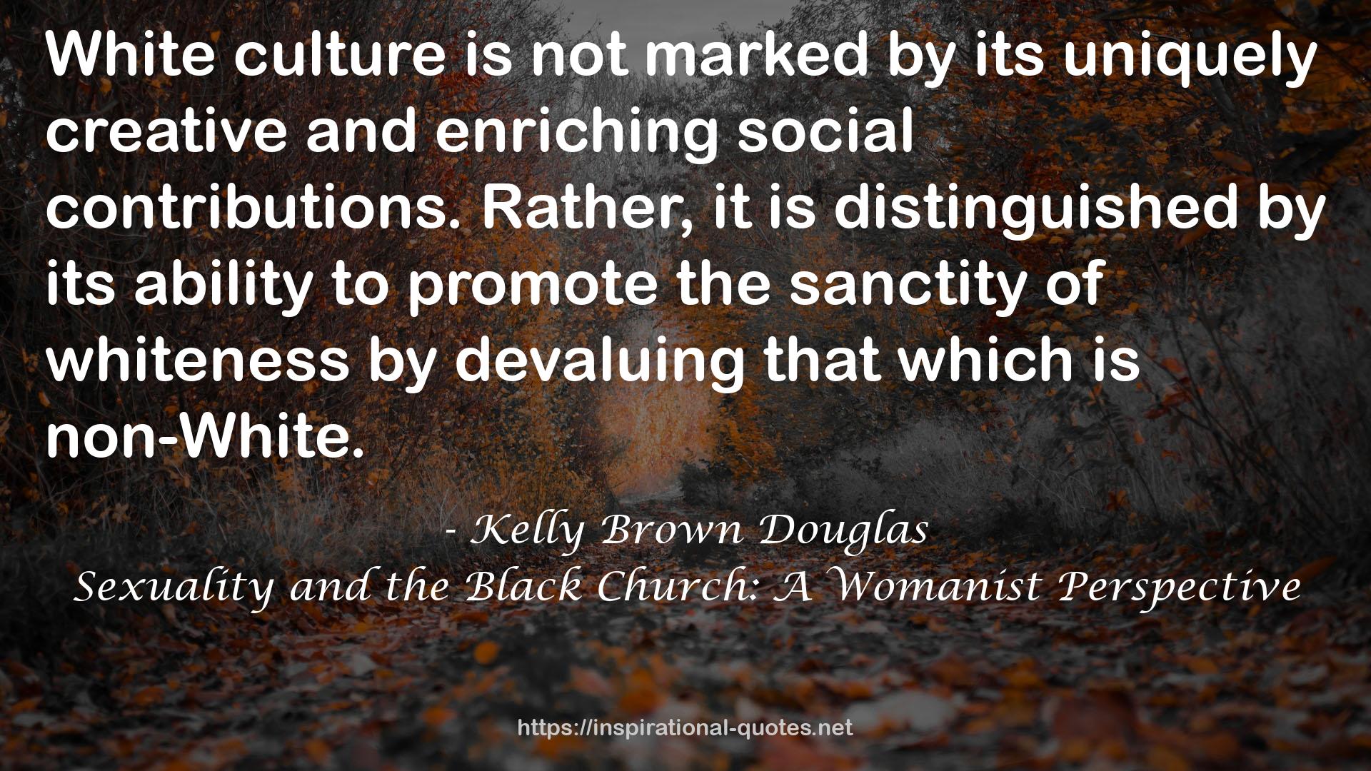 Sexuality and the Black Church: A Womanist Perspective QUOTES