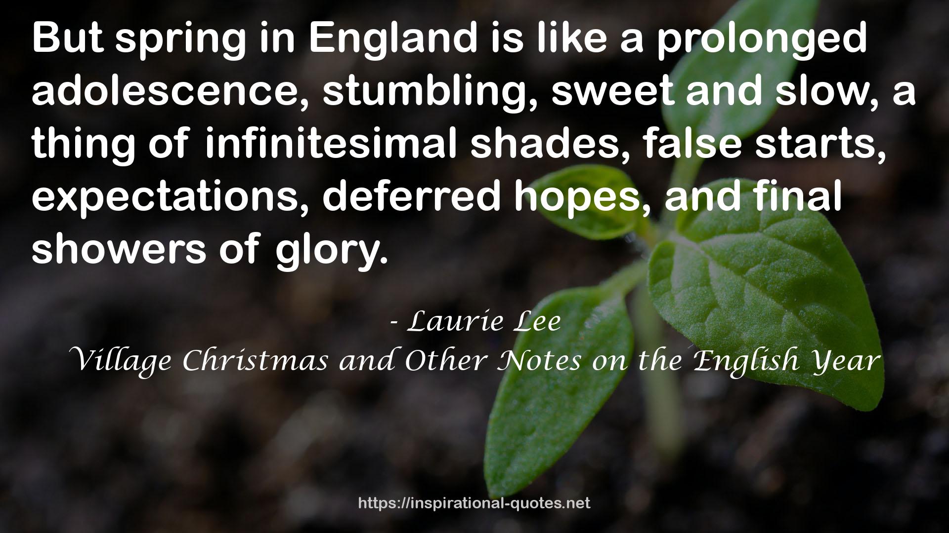 Village Christmas and Other Notes on the English Year QUOTES