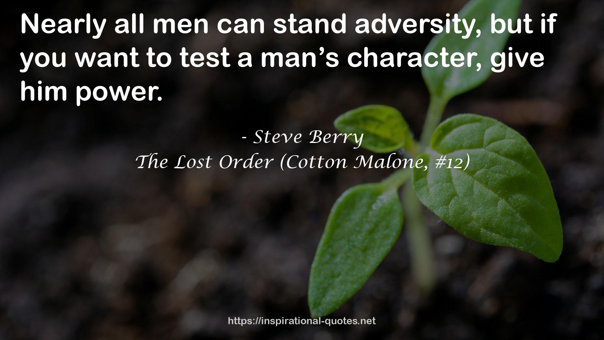 The Lost Order (Cotton Malone, #12) QUOTES
