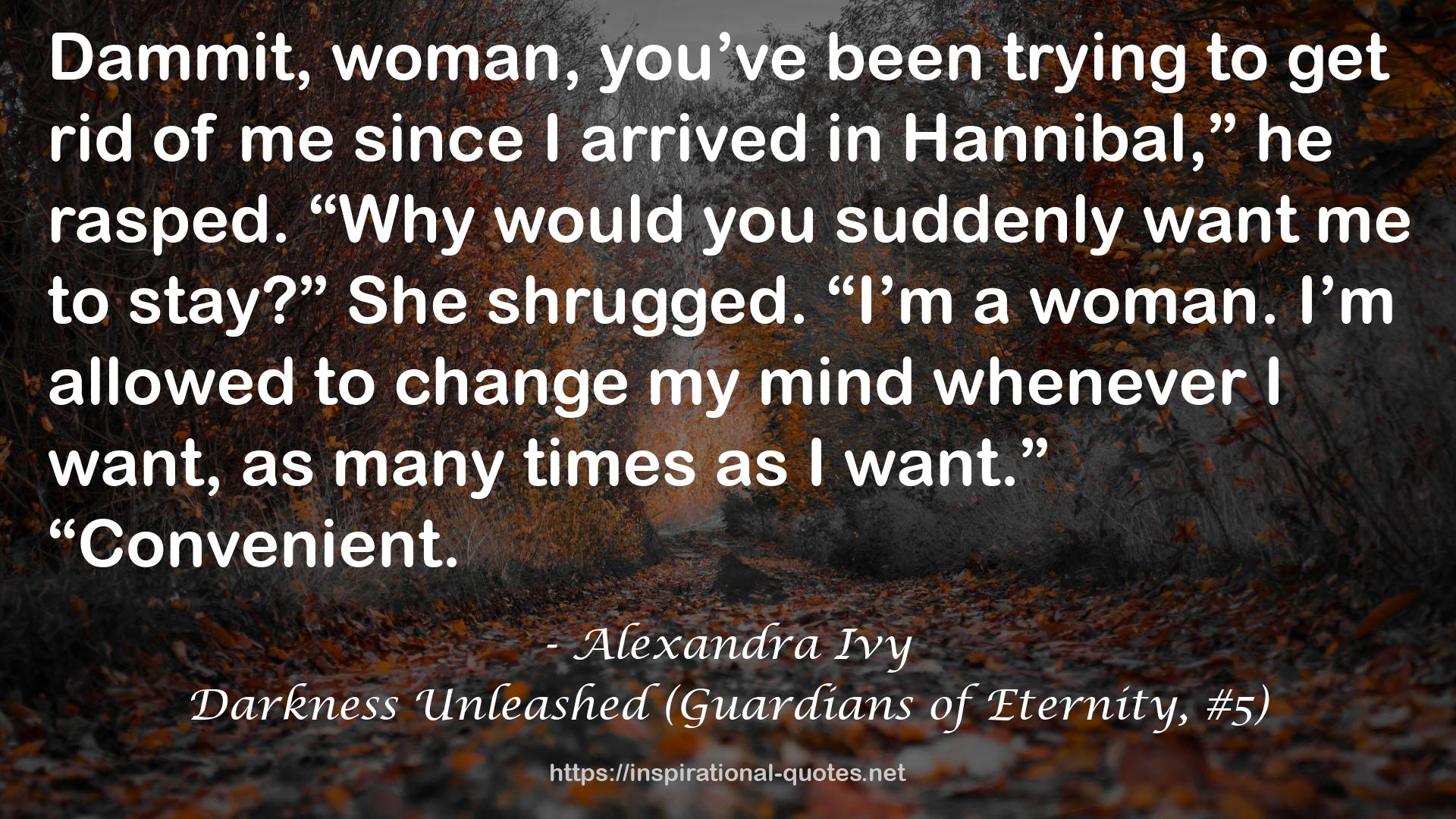 Darkness Unleashed (Guardians of Eternity, #5) QUOTES