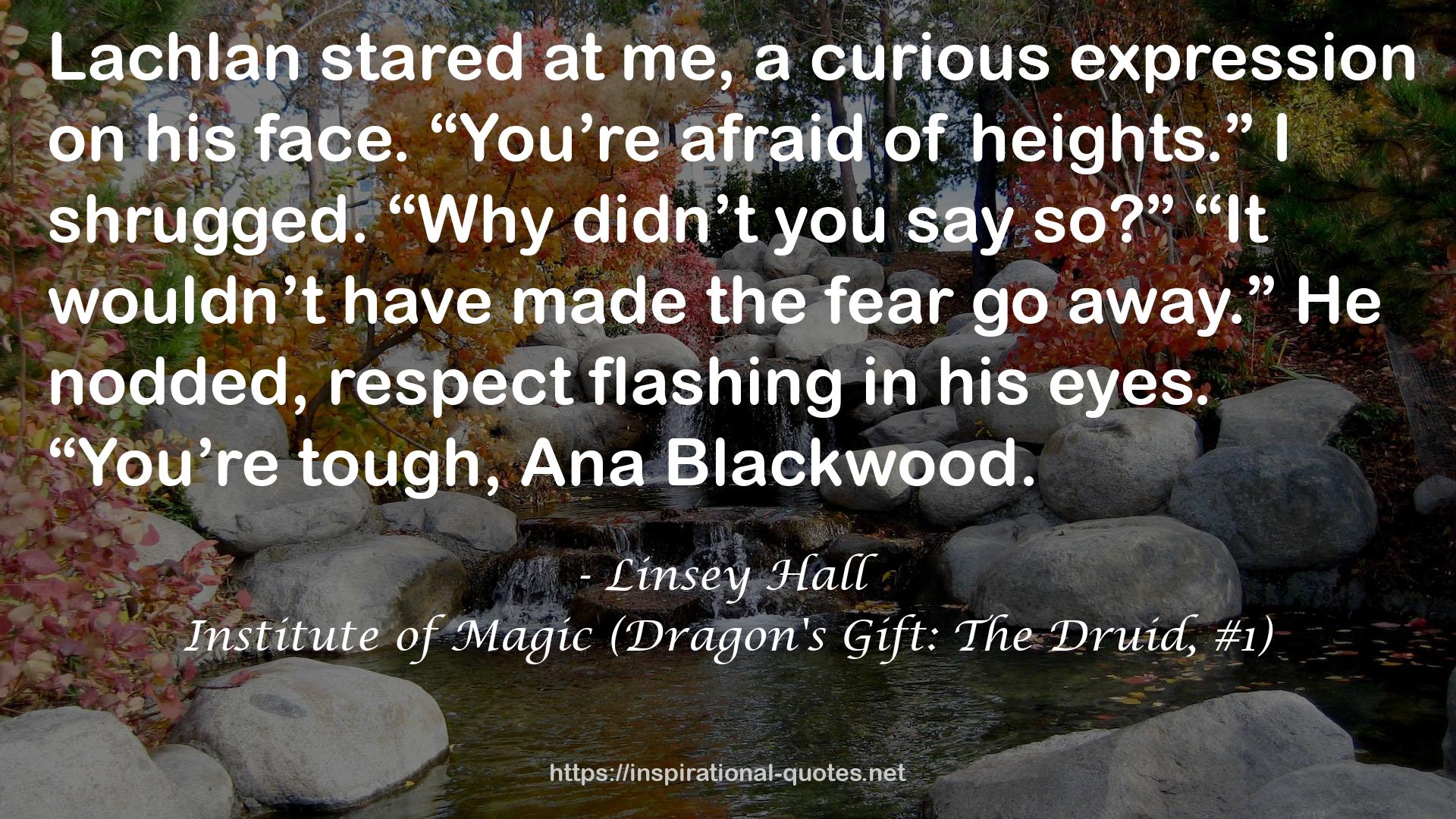 Institute of Magic (Dragon's Gift: The Druid, #1) QUOTES