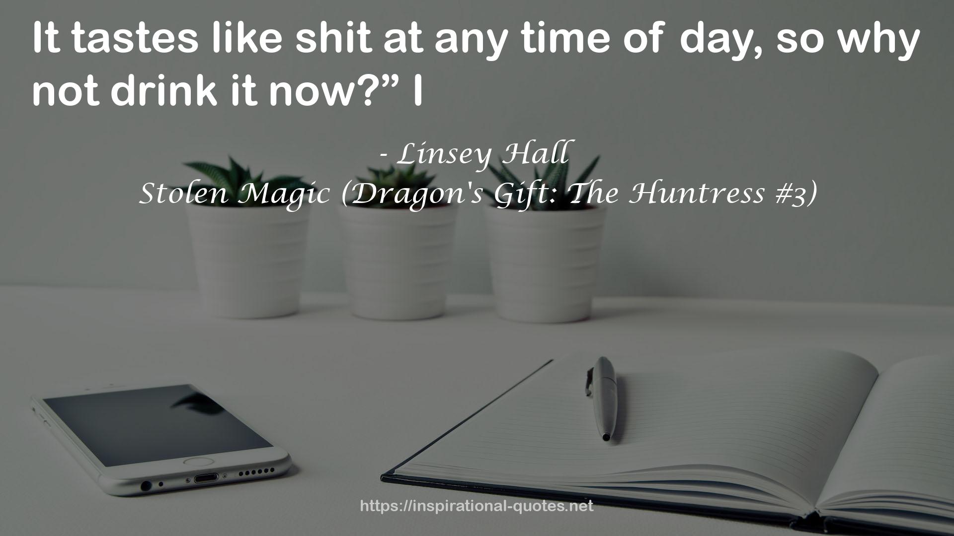 Stolen Magic (Dragon's Gift: The Huntress #3) QUOTES