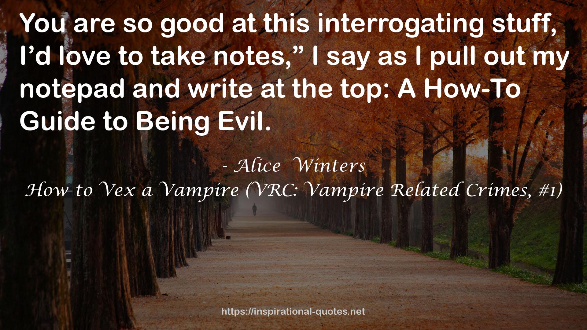How to Vex a Vampire (VRC: Vampire Related Crimes, #1) QUOTES