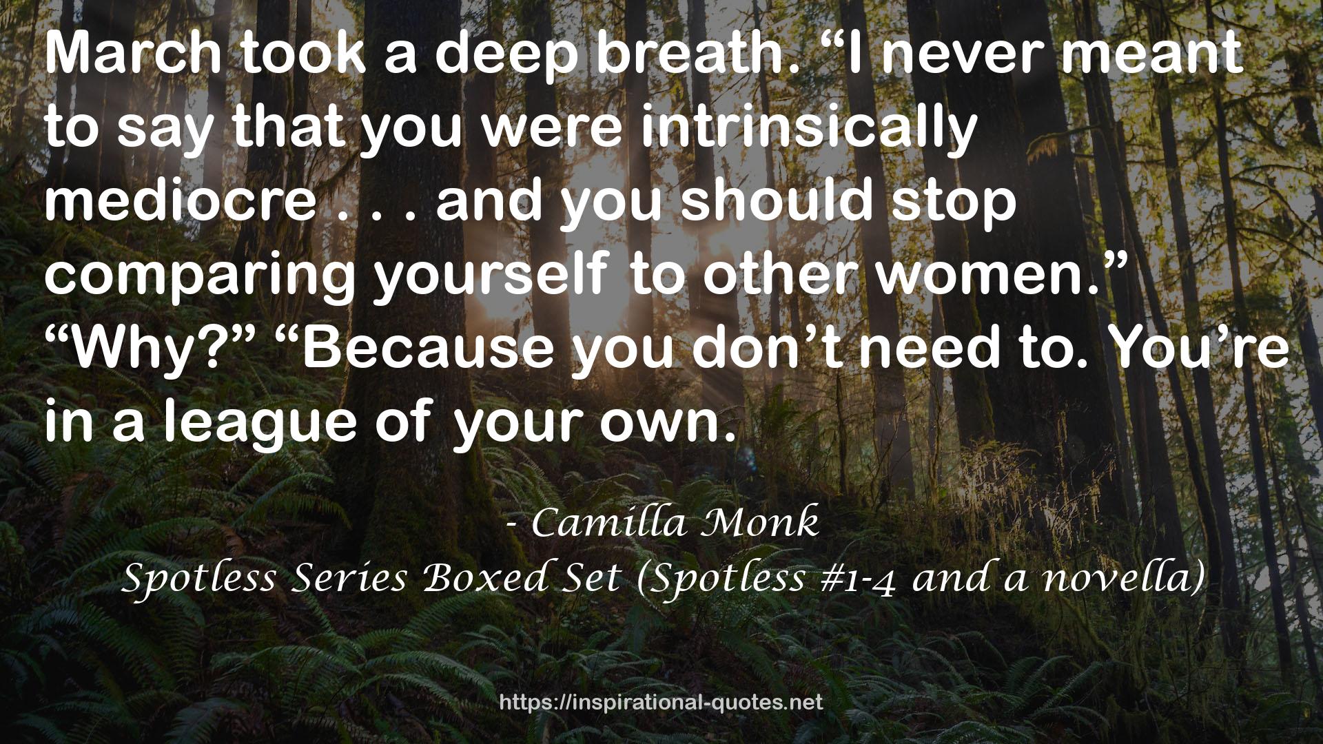 Spotless Series Boxed Set (Spotless #1-4 and a novella) QUOTES