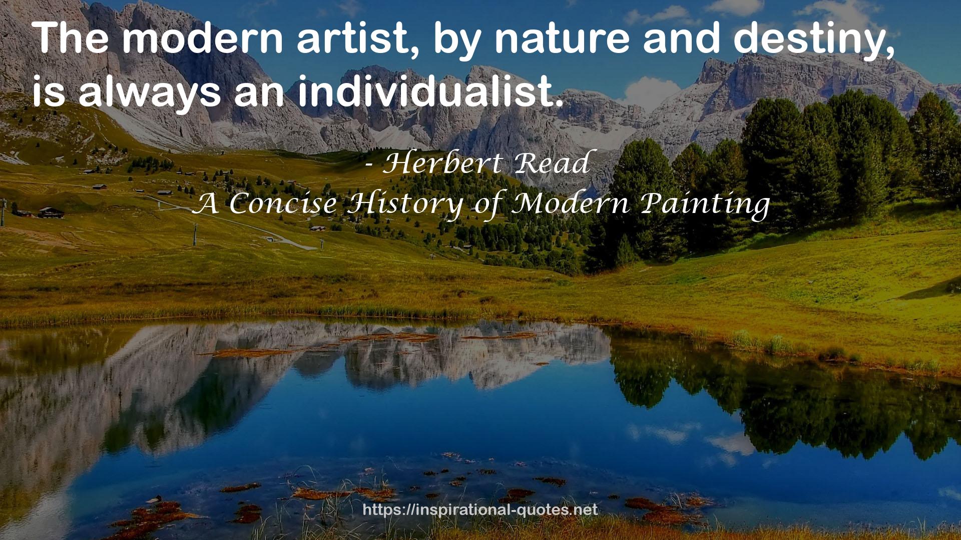 A Concise History of Modern Painting QUOTES