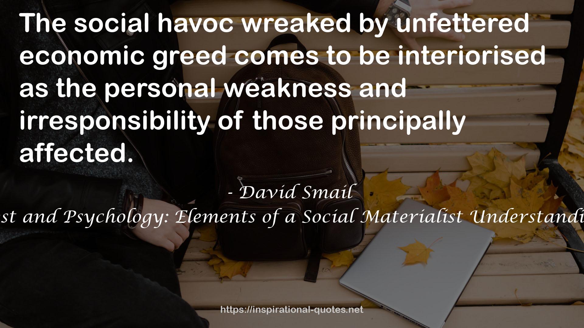 Power, Interest and Psychology: Elements of a Social Materialist Understanding of Distress QUOTES