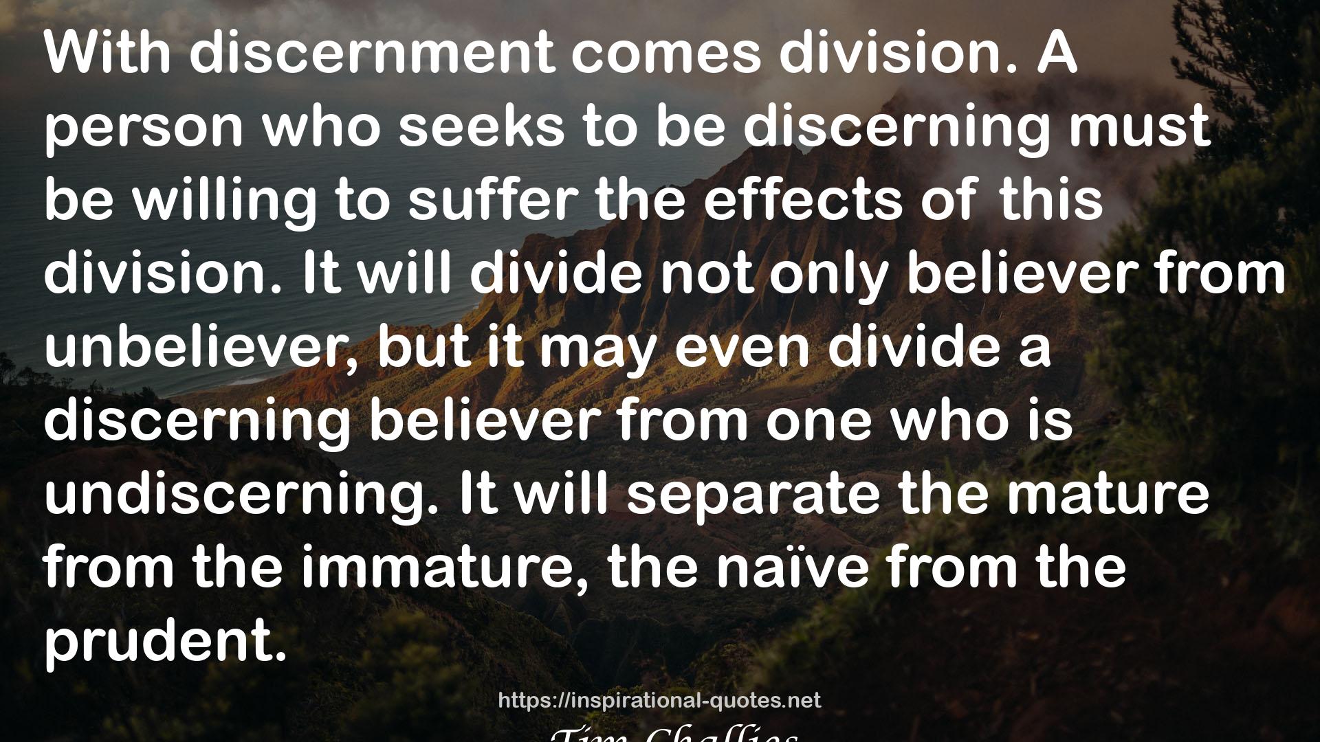 The Discipline of Spiritual Discernment QUOTES