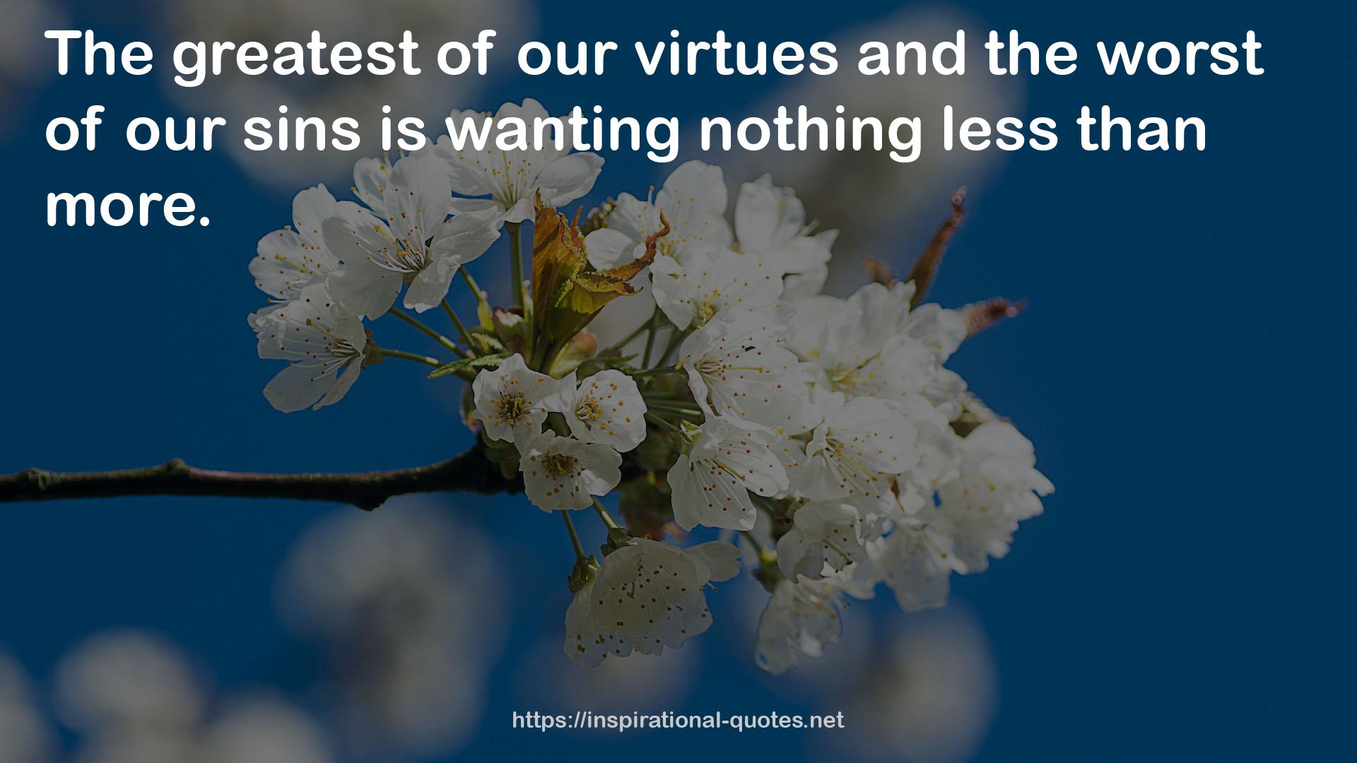 Our virtues  QUOTES