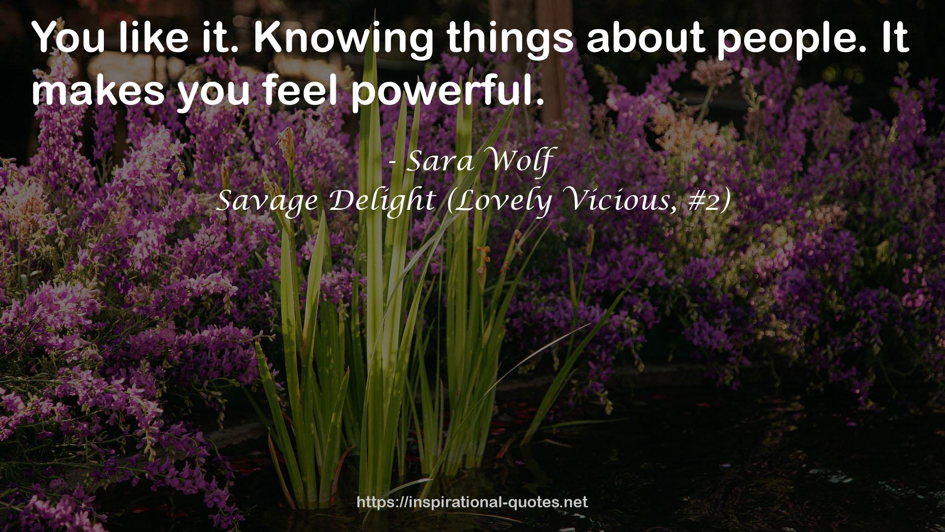 Savage Delight (Lovely Vicious, #2) QUOTES