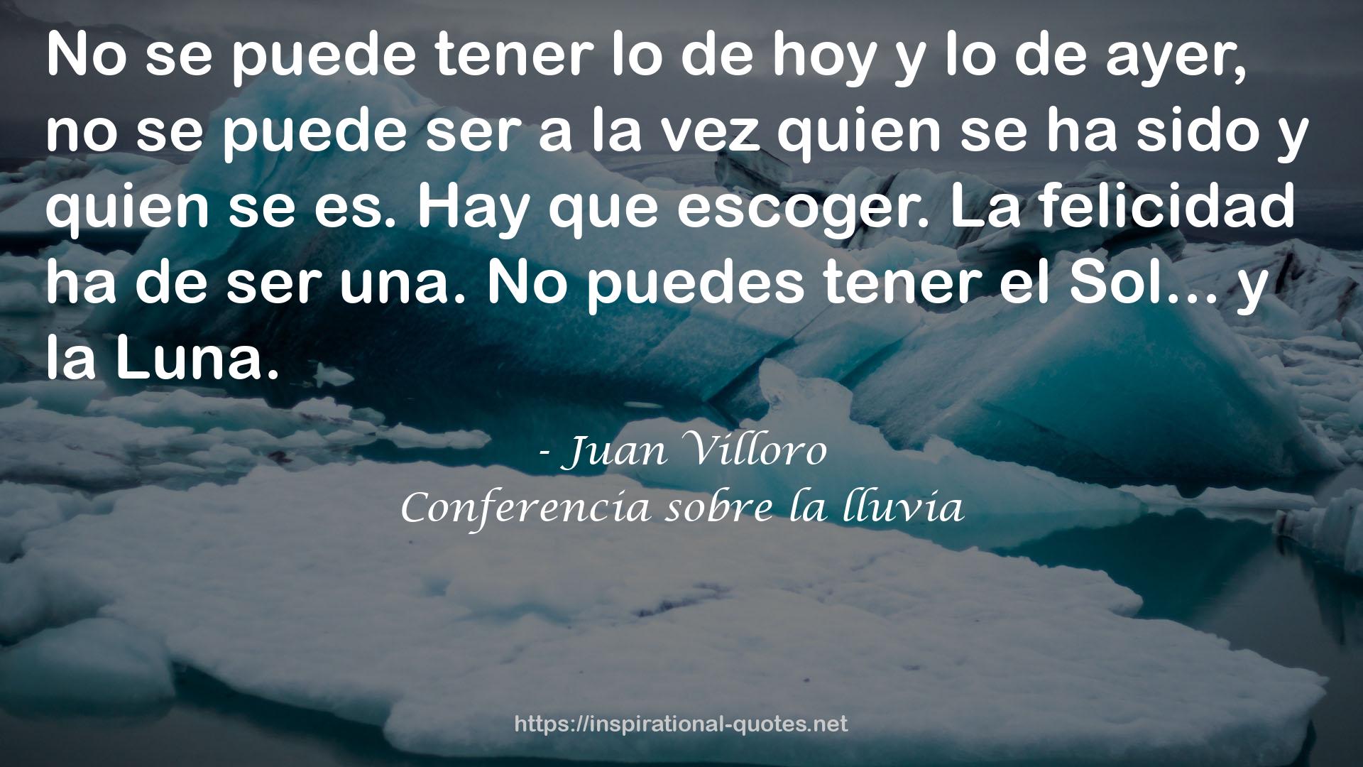 Conferencia sobre la lluvia QUOTES