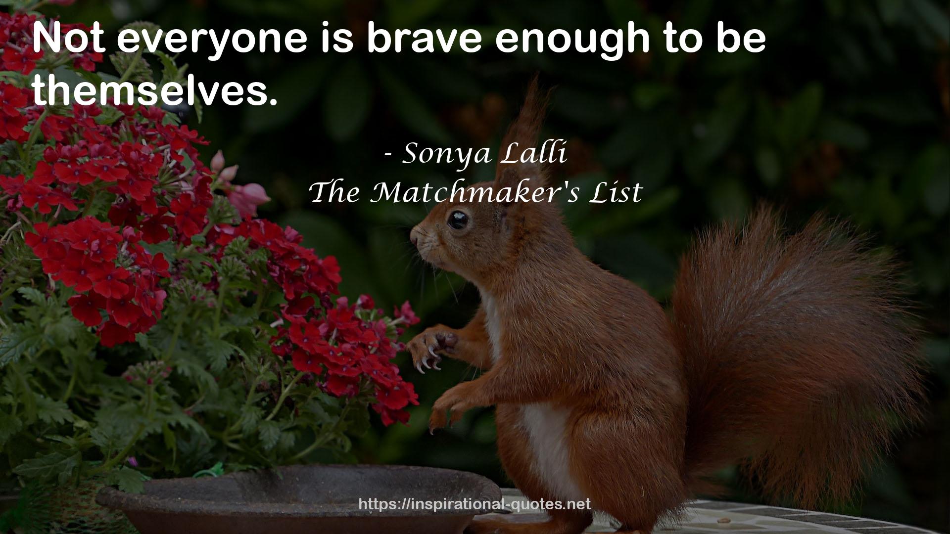 The Matchmaker's List QUOTES