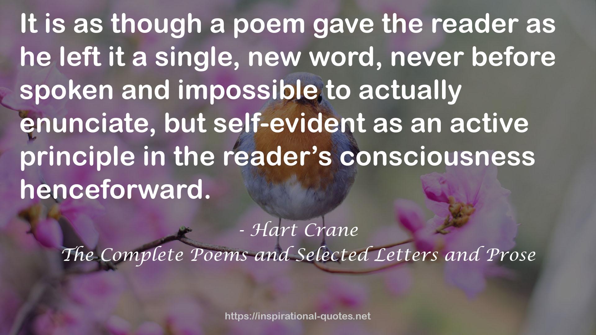 The Complete Poems and Selected Letters and Prose QUOTES