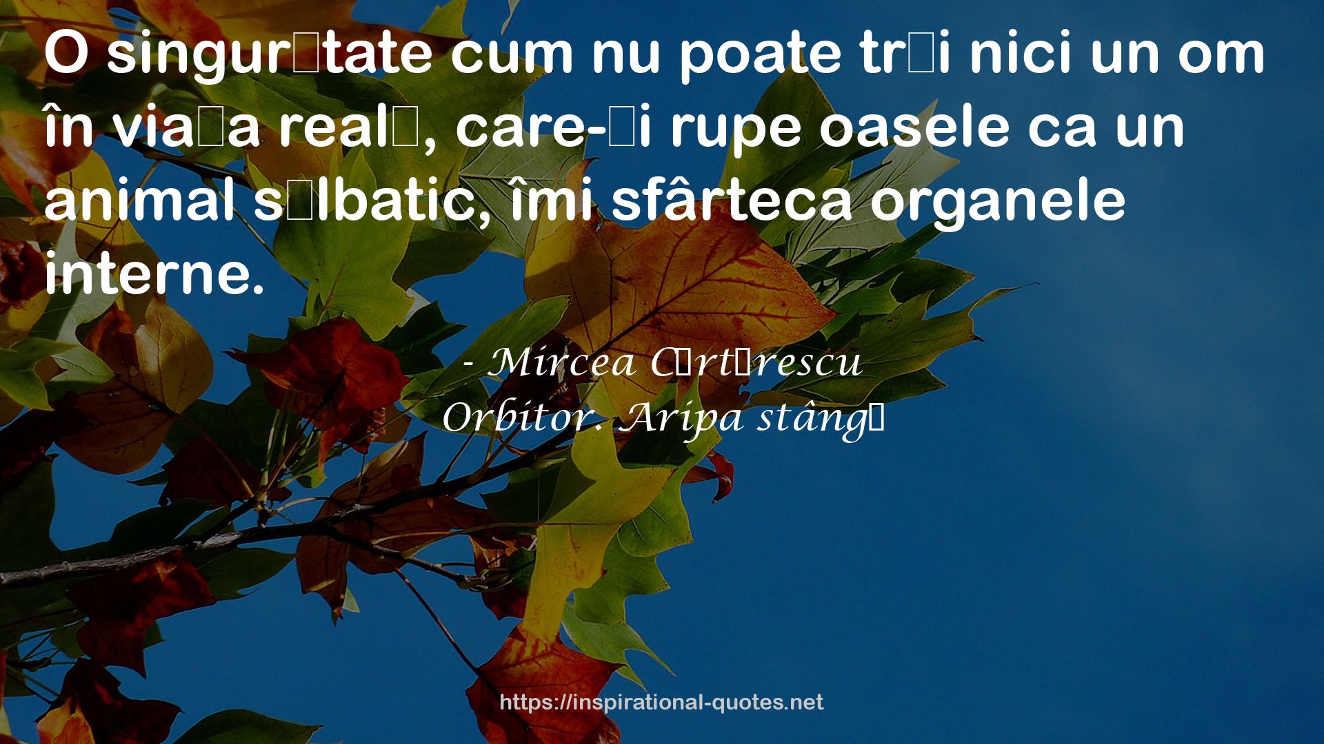 Orbitor. Aripa stângă QUOTES