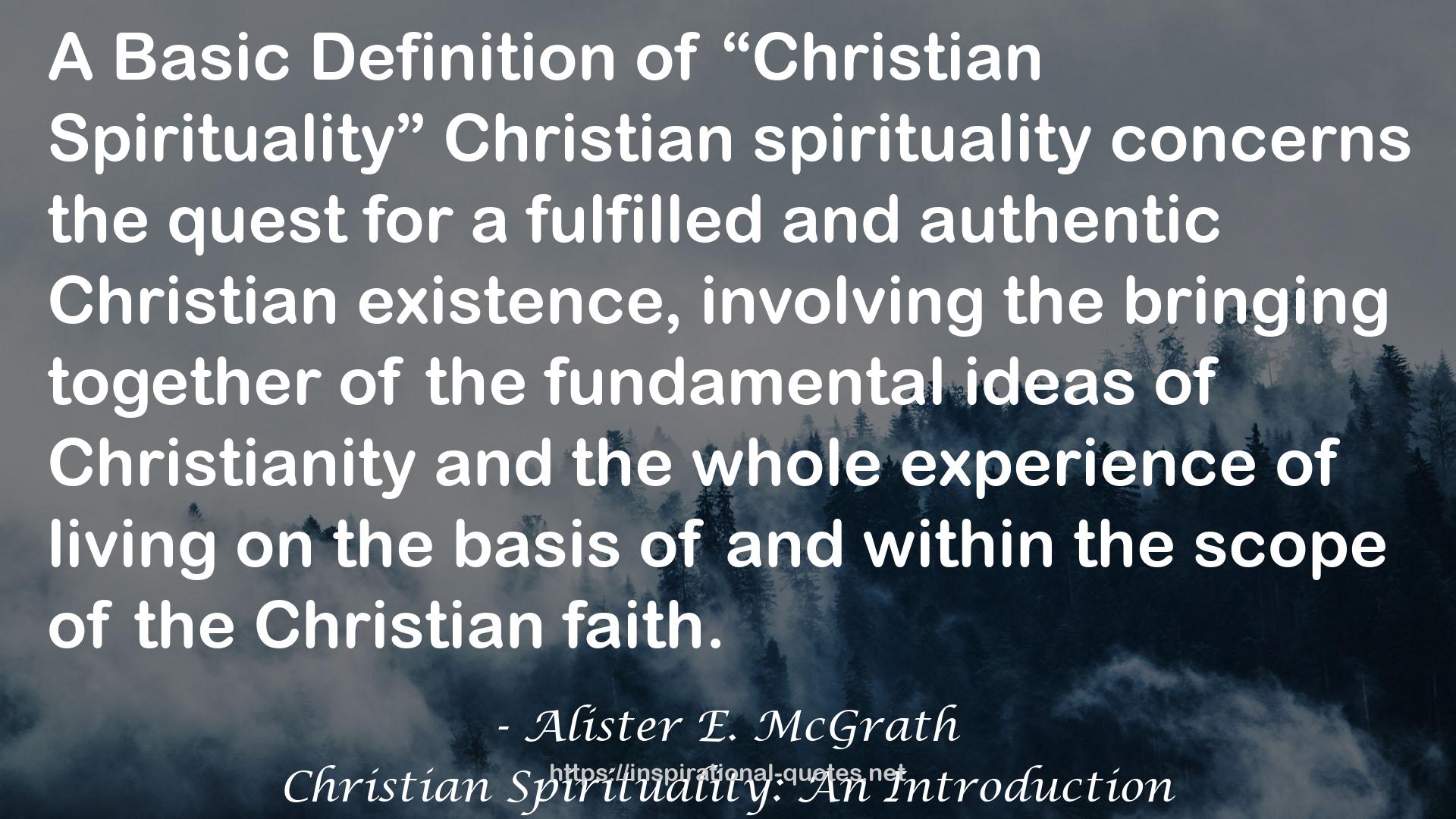 Christian Spirituality: An Introduction QUOTES