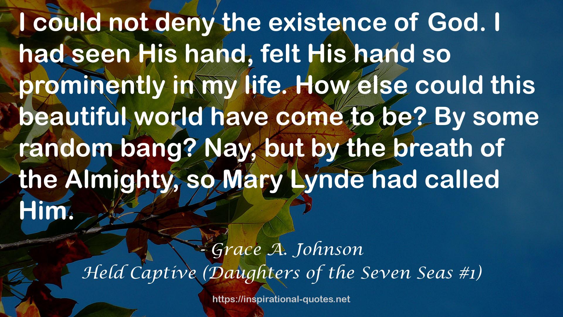 Held Captive (Daughters of the Seven Seas #1) QUOTES