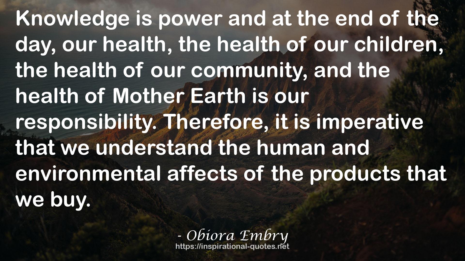 Obiora Embry QUOTES