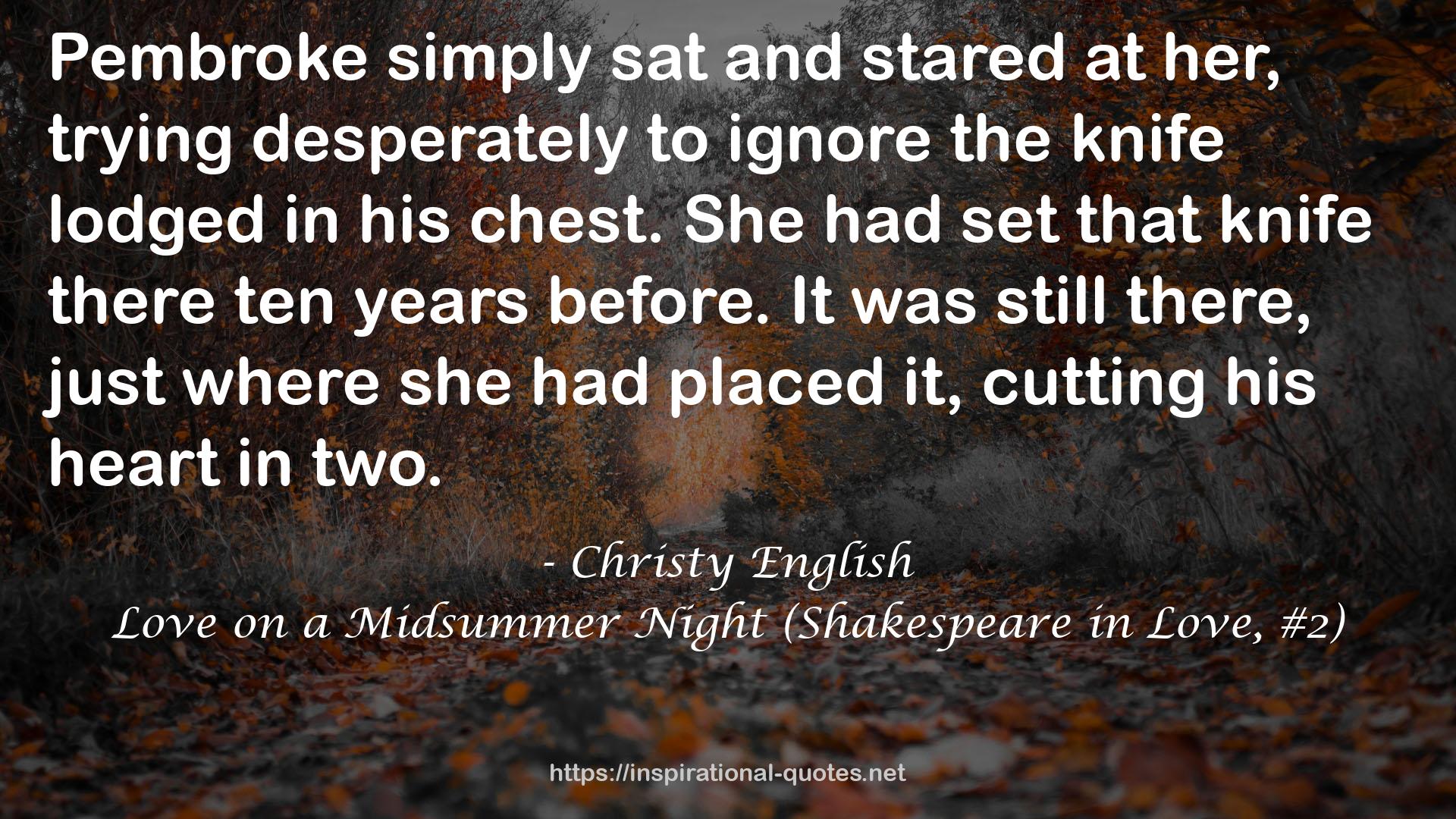 Love on a Midsummer Night (Shakespeare in Love, #2) QUOTES