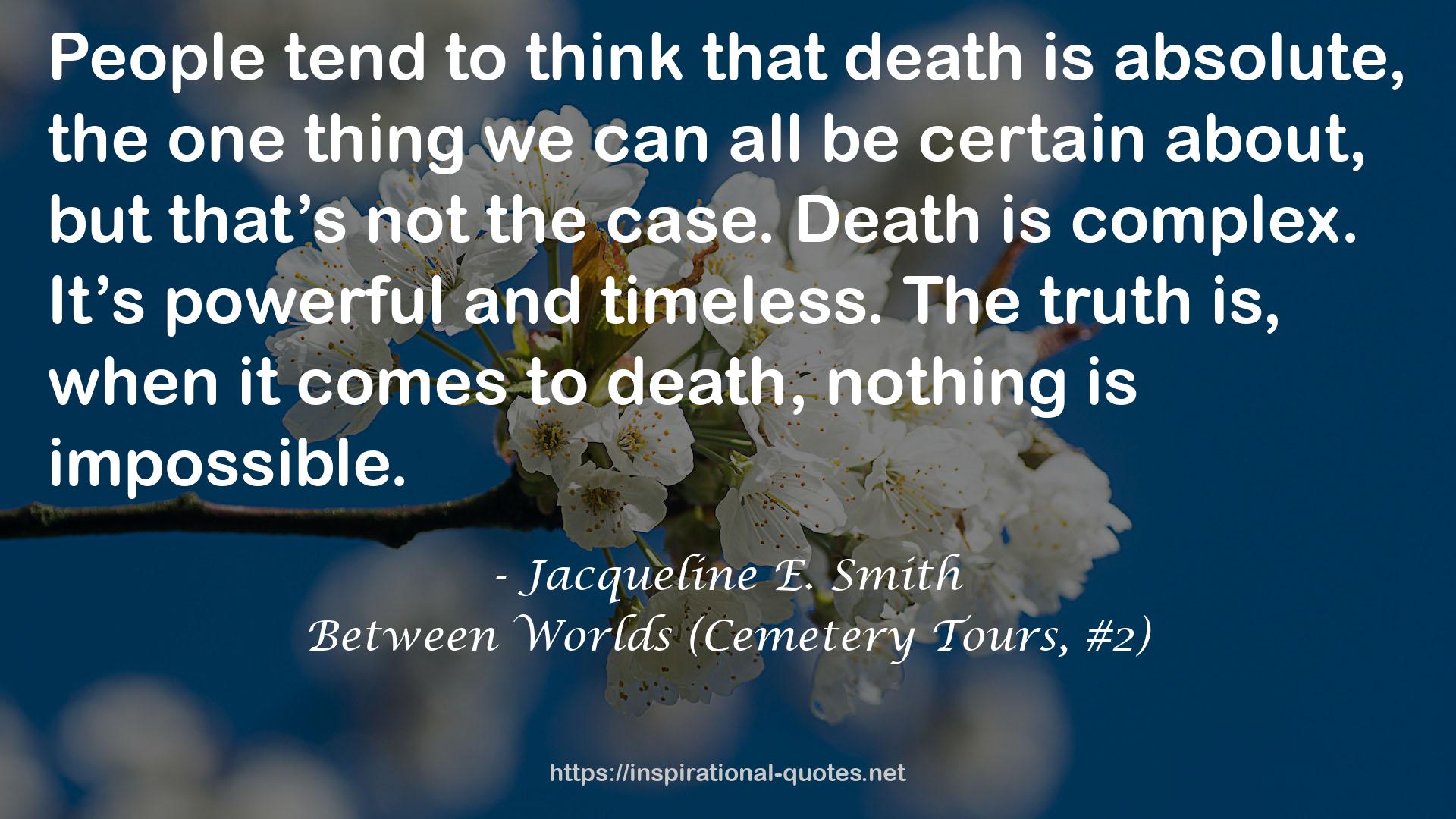 Between Worlds (Cemetery Tours, #2) QUOTES