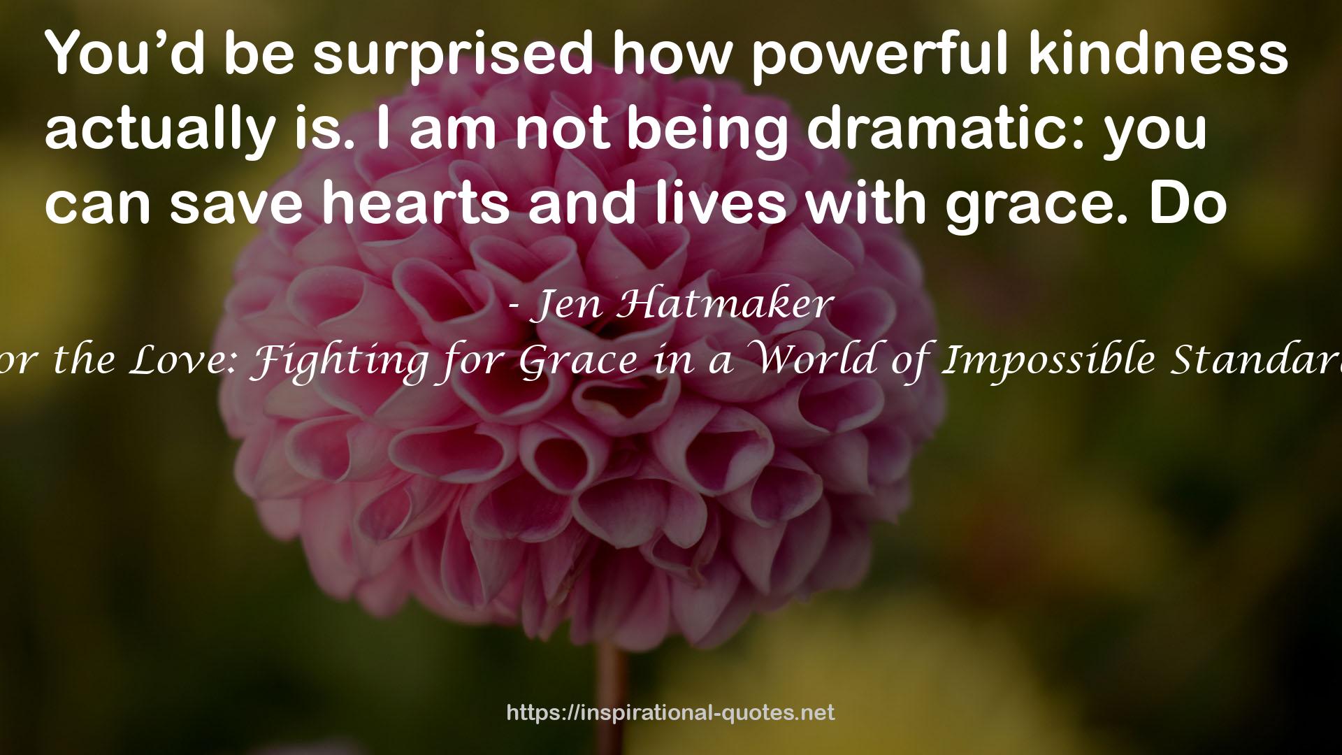 For the Love: Fighting for Grace in a World of Impossible Standards QUOTES