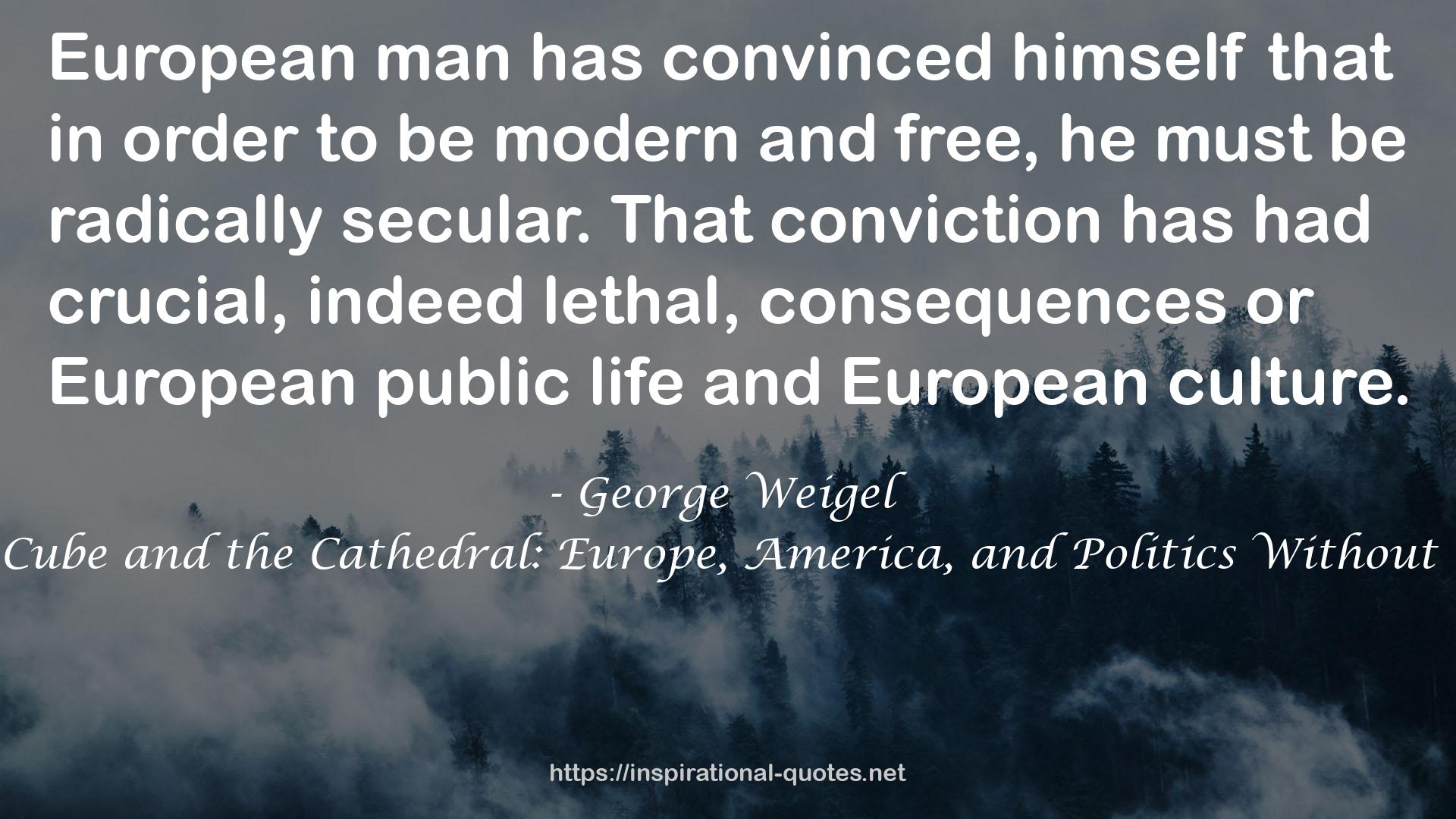 The Cube and the Cathedral: Europe, America, and Politics Without God QUOTES