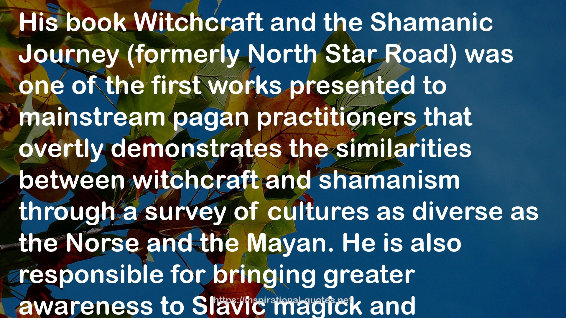 The Temple of Shamanic Witchcraft: Shadows, Spirits and the Healing Journey (Temple of Witchcraft, #3) QUOTES