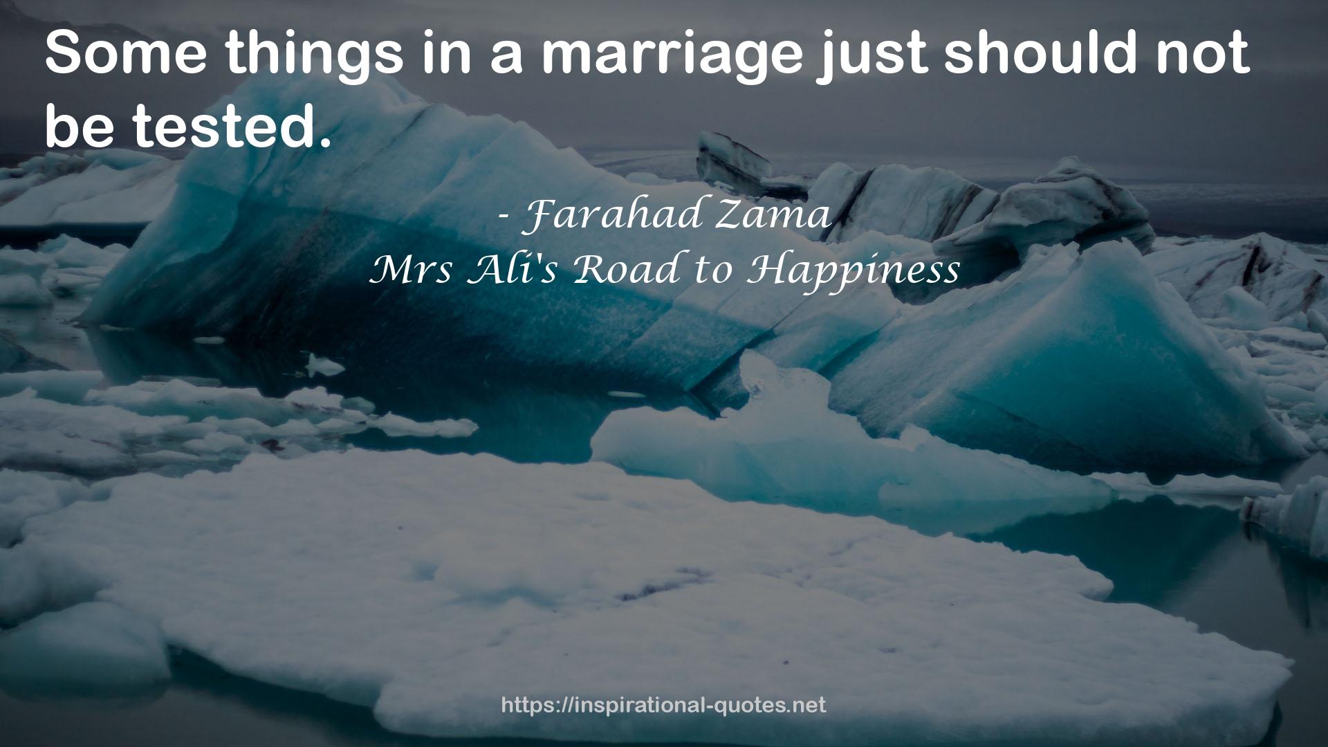Mrs Ali's Road to Happiness QUOTES