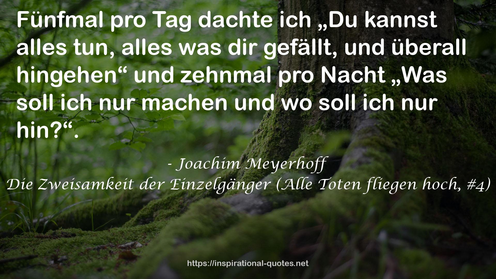 Die Zweisamkeit der Einzelgänger (Alle Toten fliegen hoch, #4) QUOTES