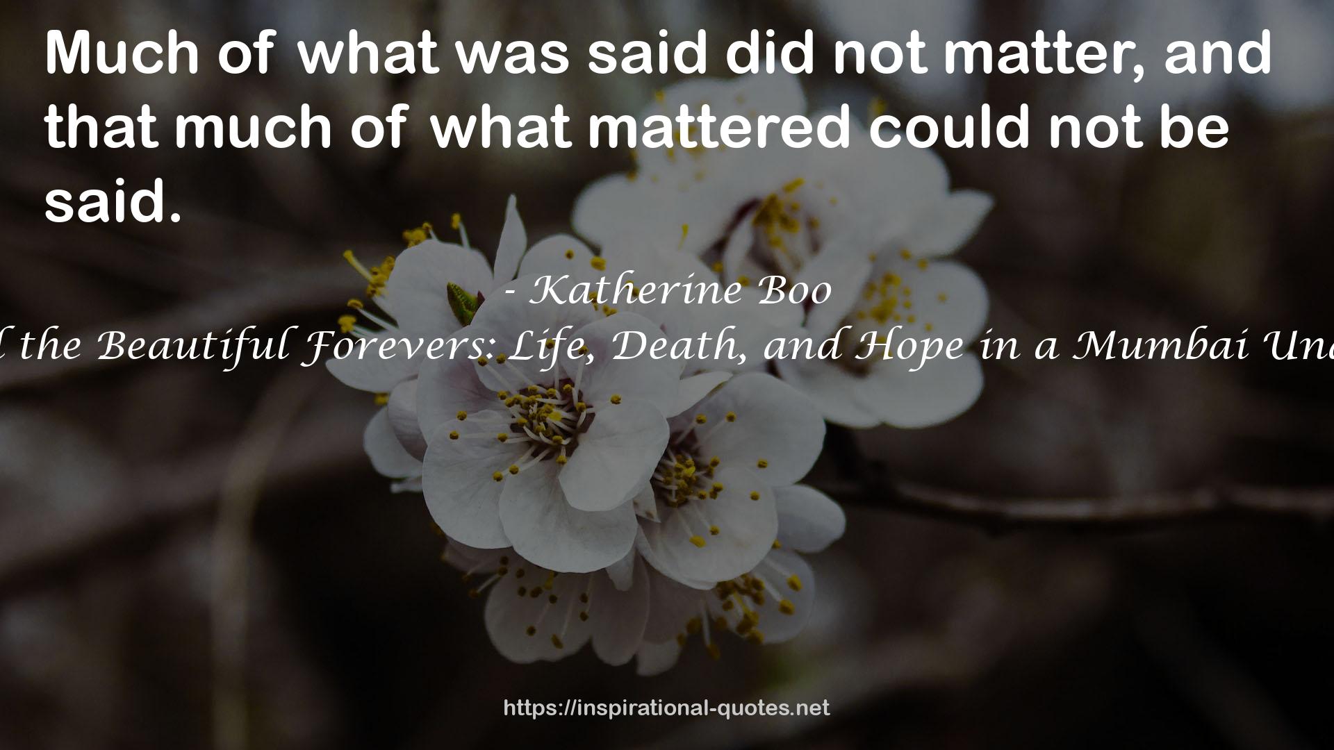 Katherine Boo QUOTES