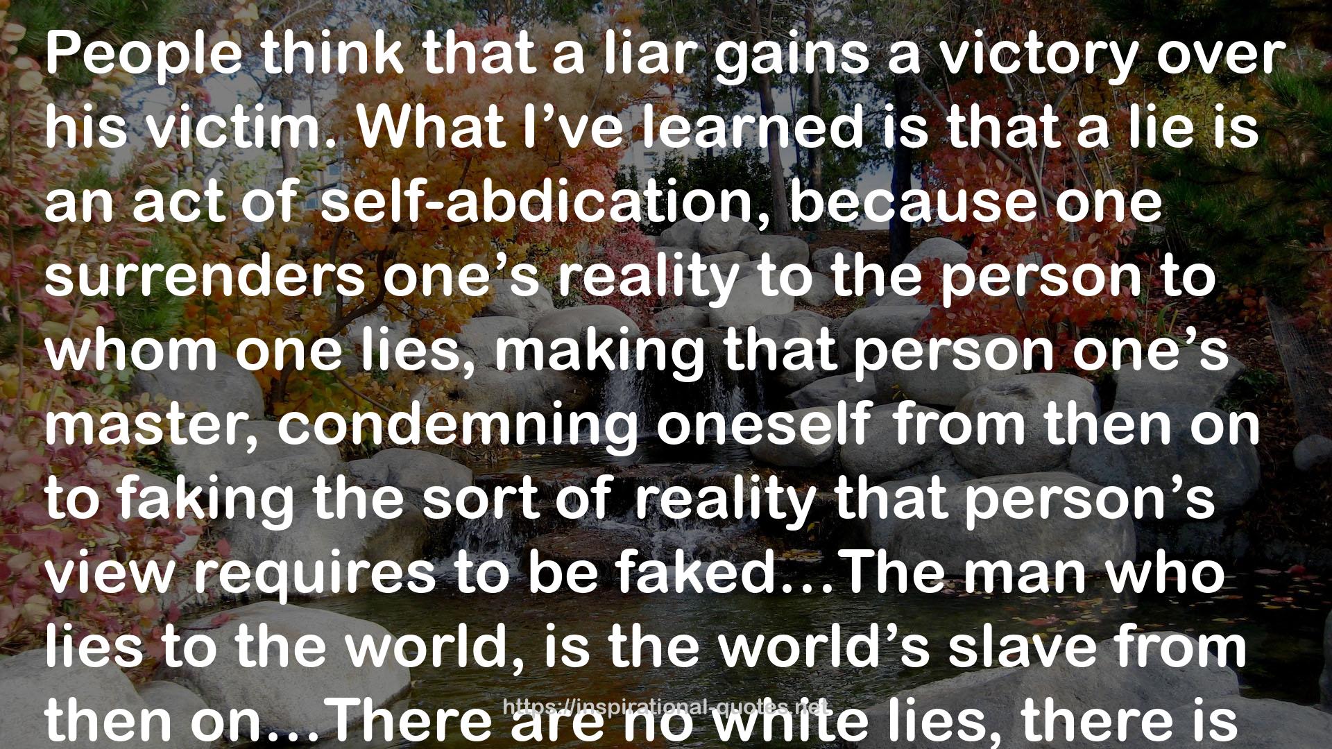 a white lie  QUOTES