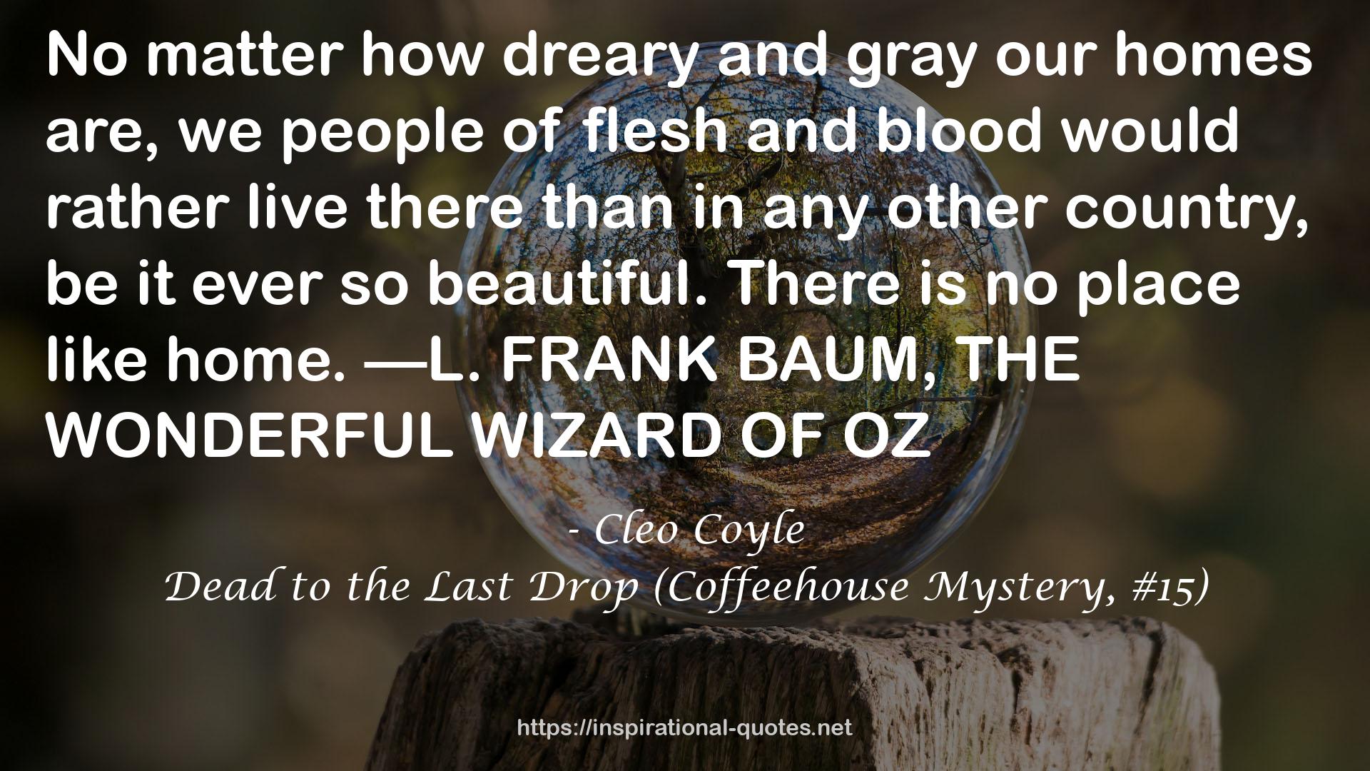Dead to the Last Drop (Coffeehouse Mystery, #15) QUOTES