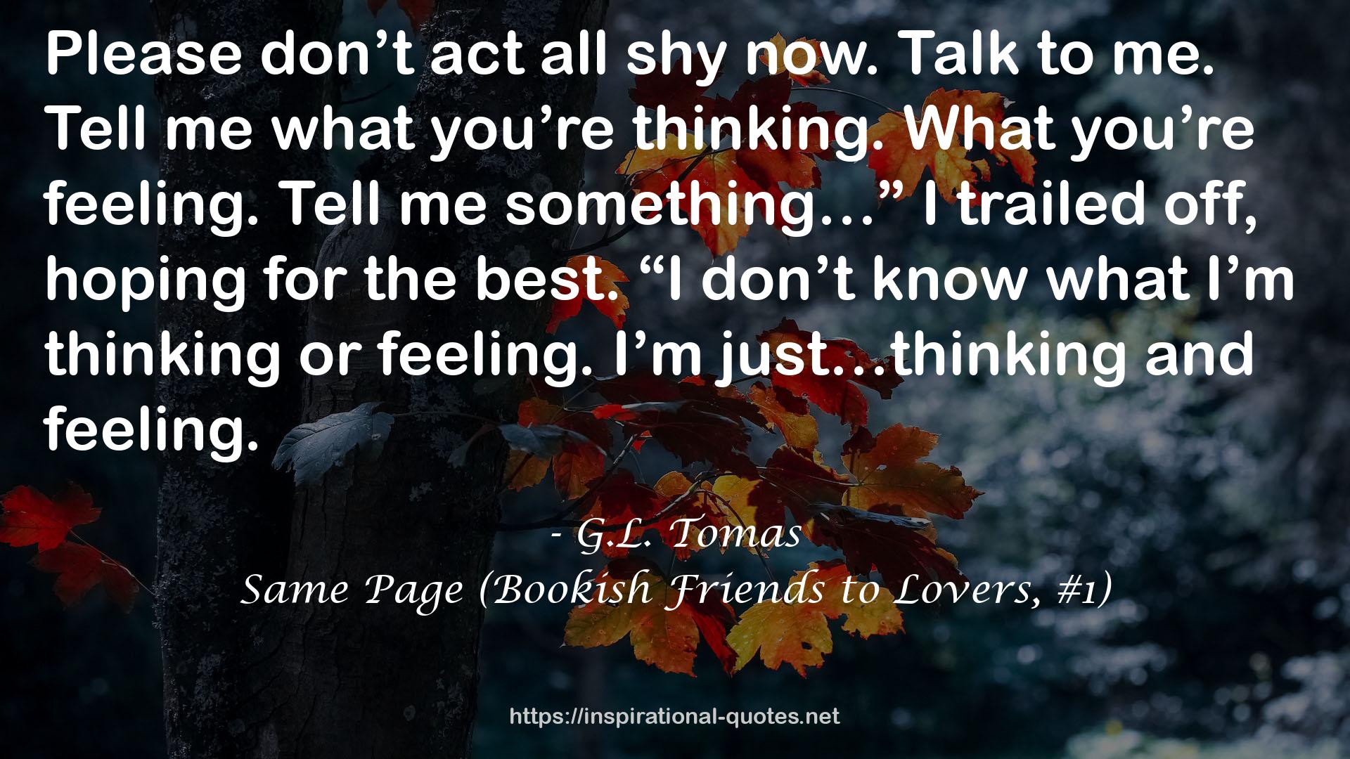 Same Page (Bookish Friends to Lovers, #1) QUOTES