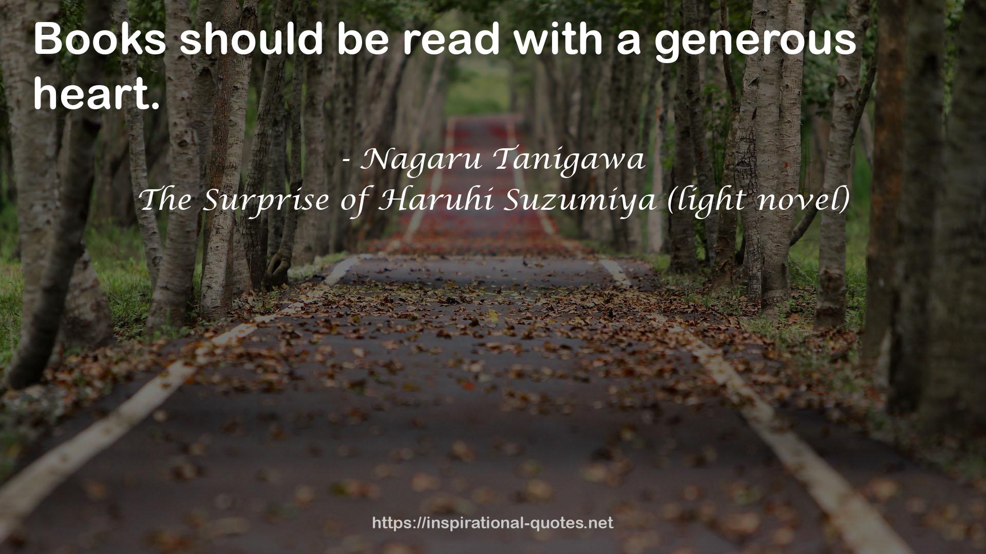 The Surprise of Haruhi Suzumiya (light novel) QUOTES