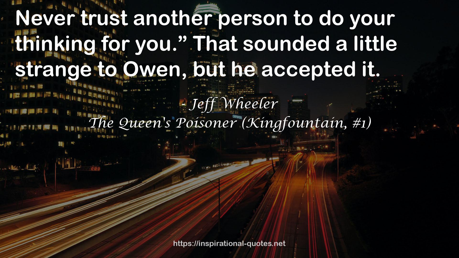 The Queen's Poisoner (Kingfountain, #1) QUOTES