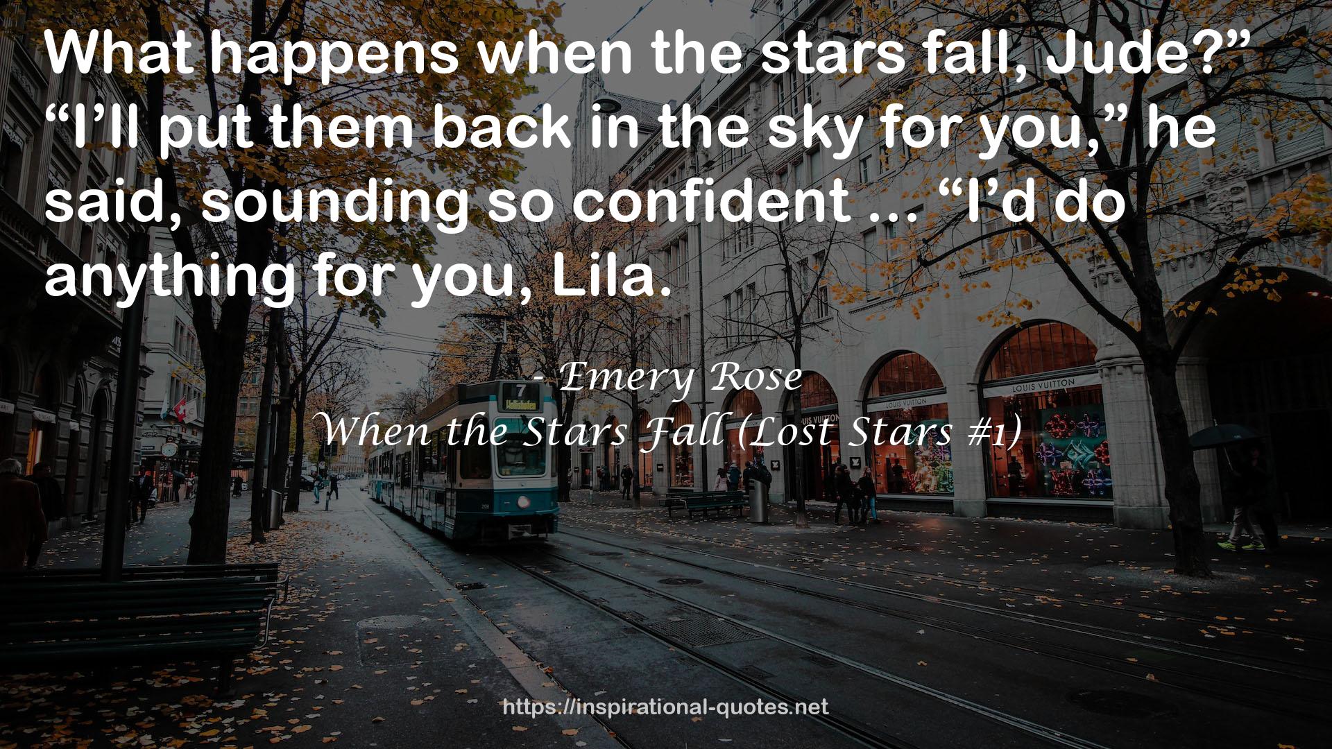 When the Stars Fall (Lost Stars #1) QUOTES