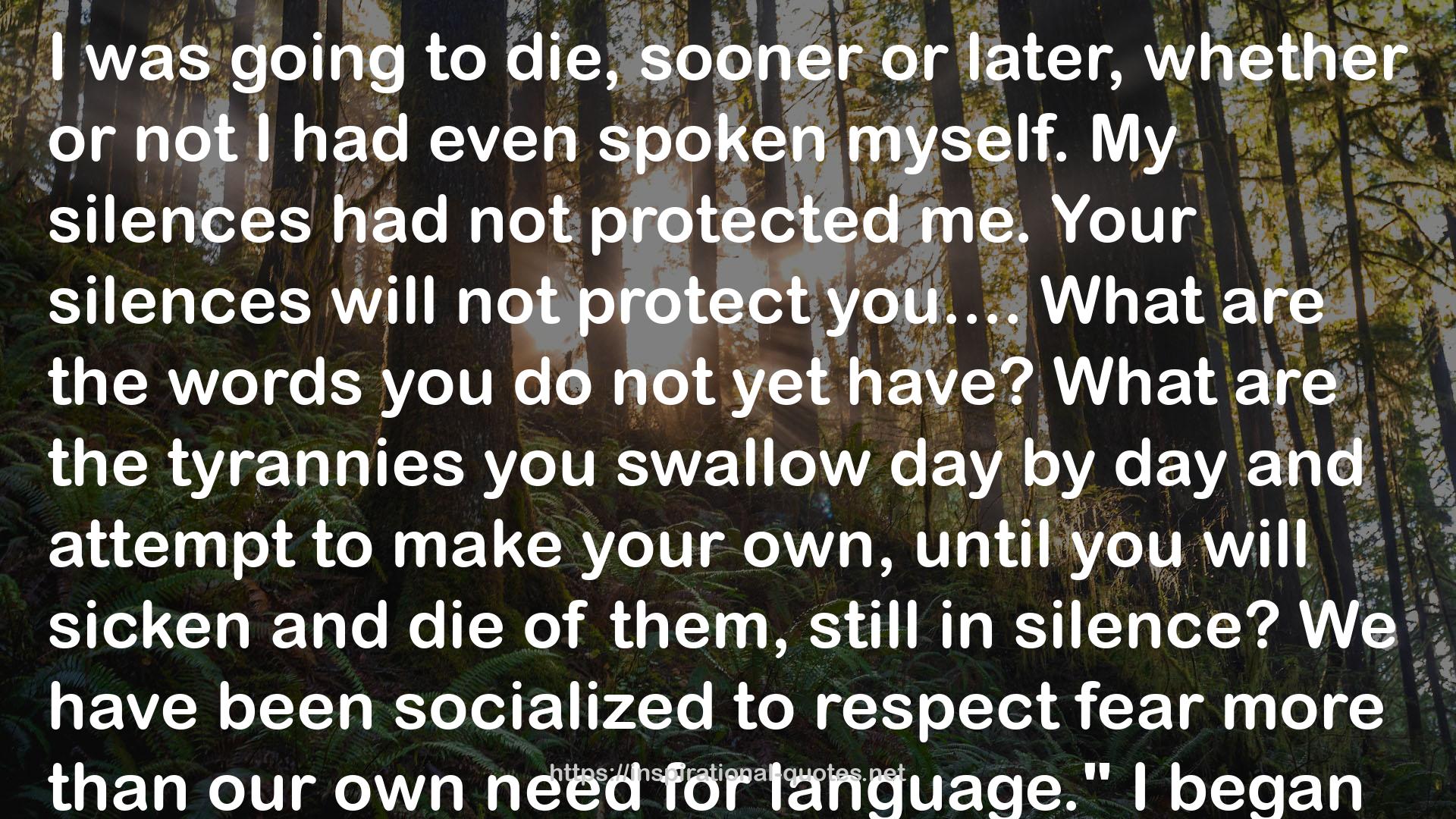 My silences  QUOTES