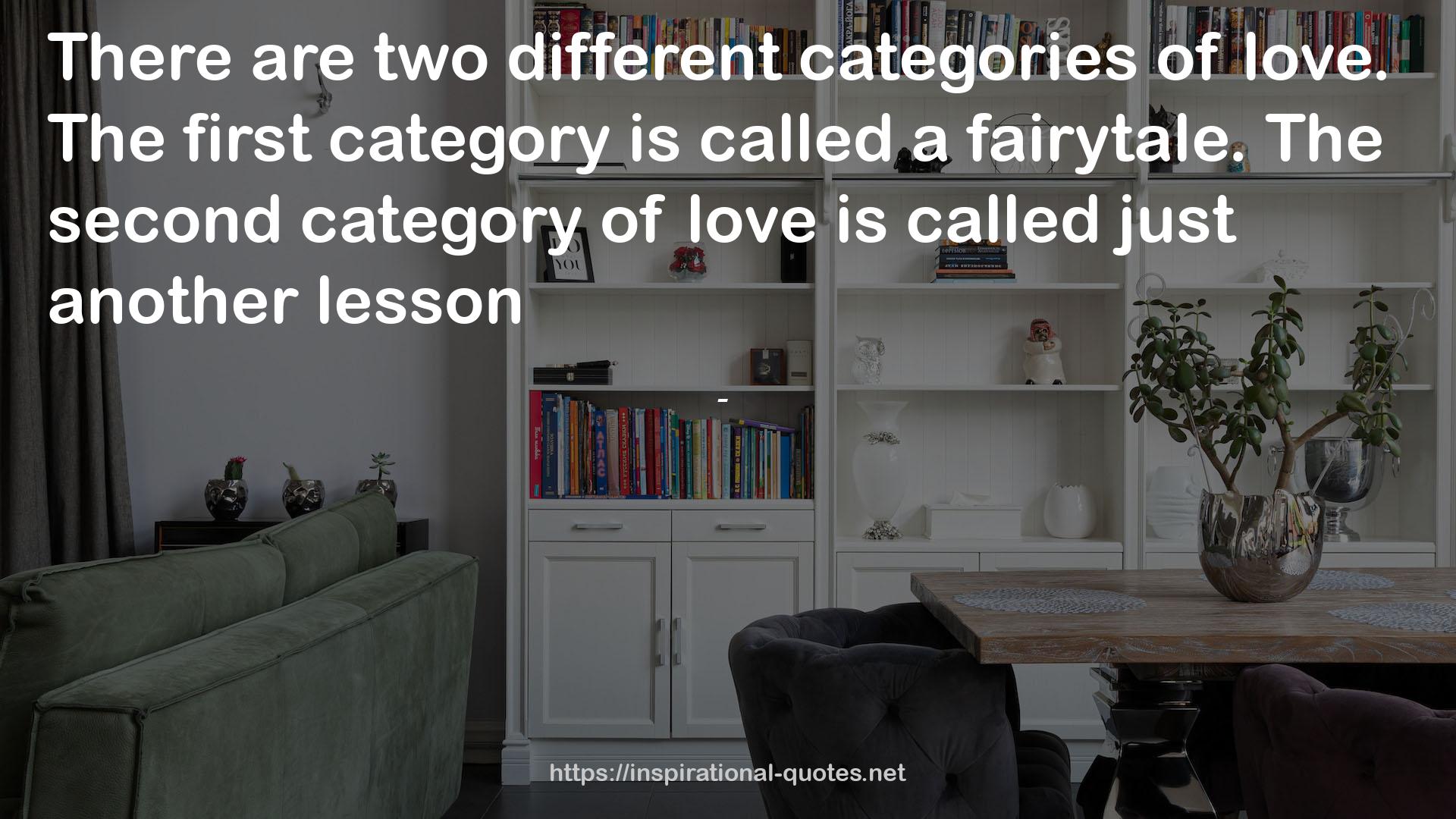 two different categories  QUOTES