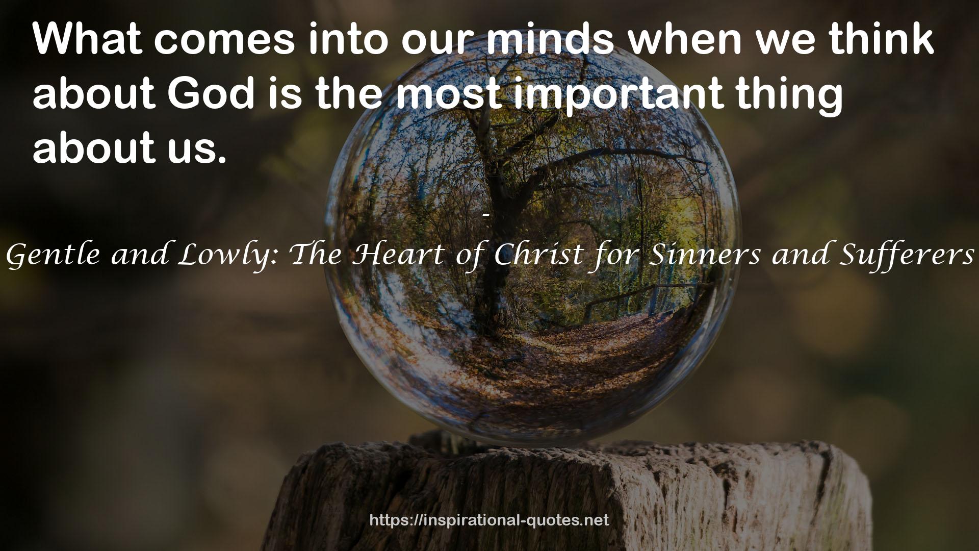 Gentle and Lowly: The Heart of Christ for Sinners and Sufferers QUOTES