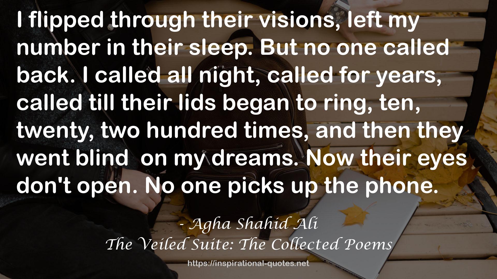 The Veiled Suite: The Collected Poems QUOTES