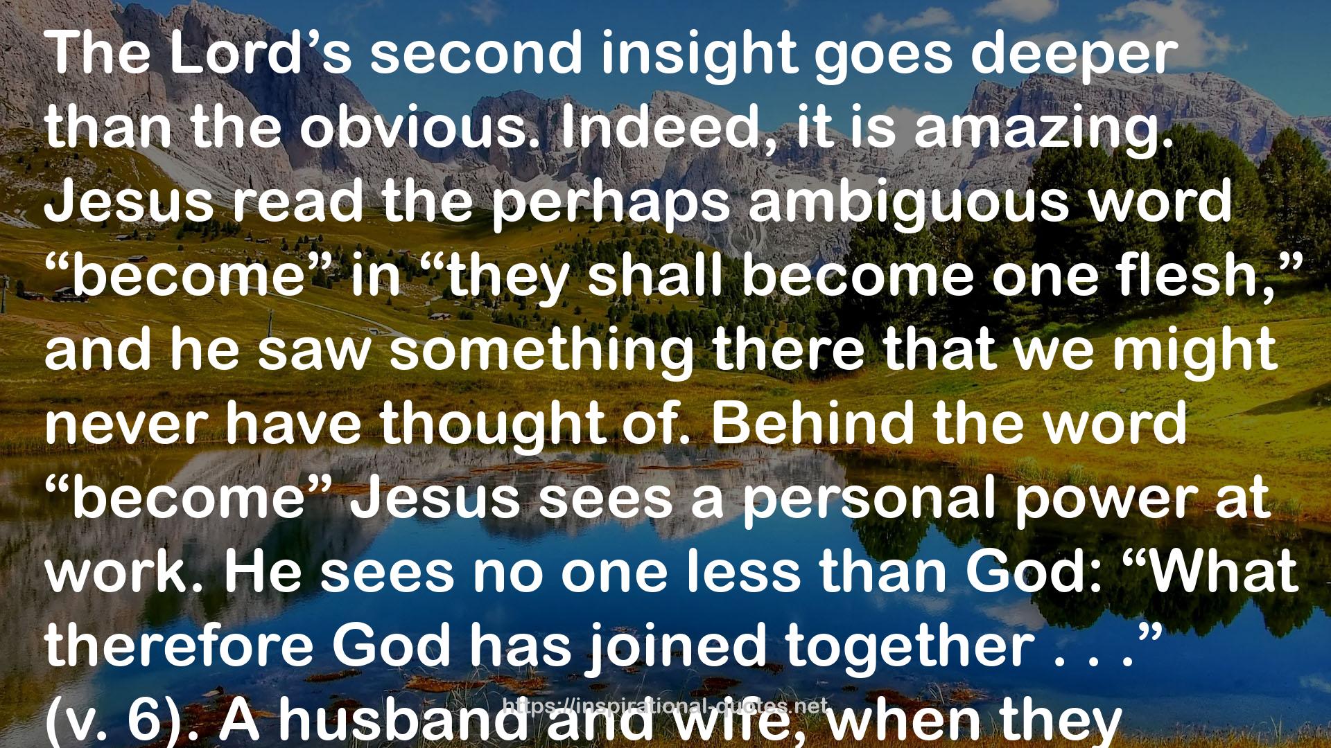 Marriage and the Mystery of the Gospel (Short Studies in Biblical Theology) QUOTES