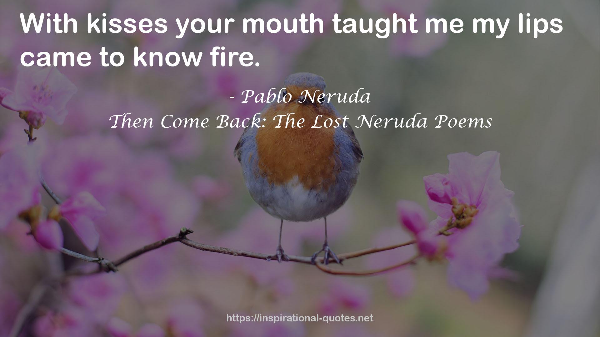 Then Come Back: The Lost Neruda Poems QUOTES