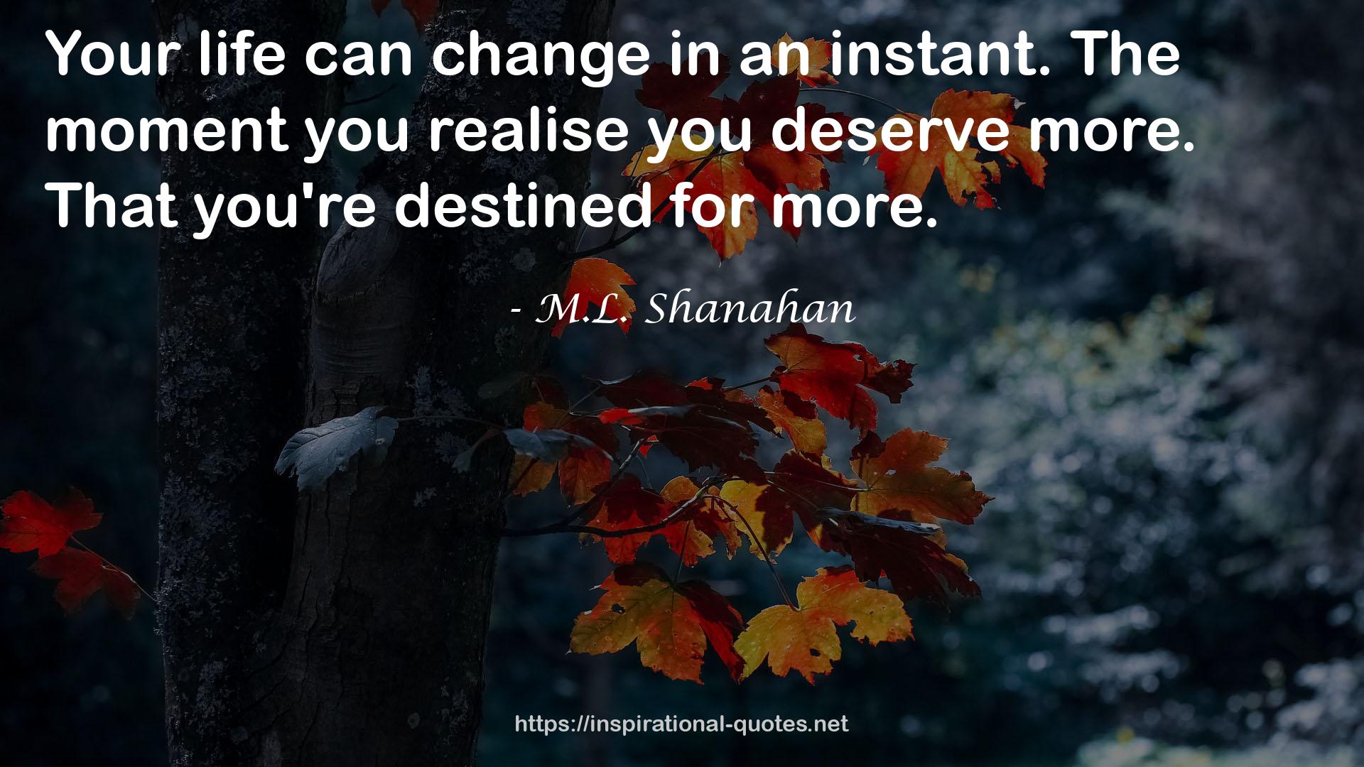 M.L. Shanahan QUOTES